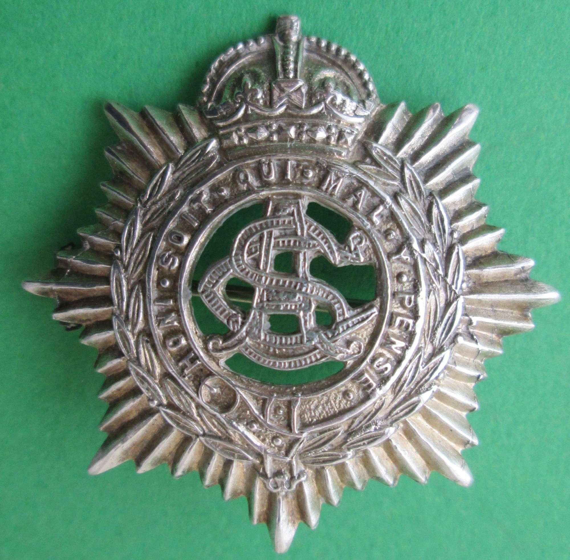WWI PERIOD SILVER ARMY SERVICE CORPS BROOCH