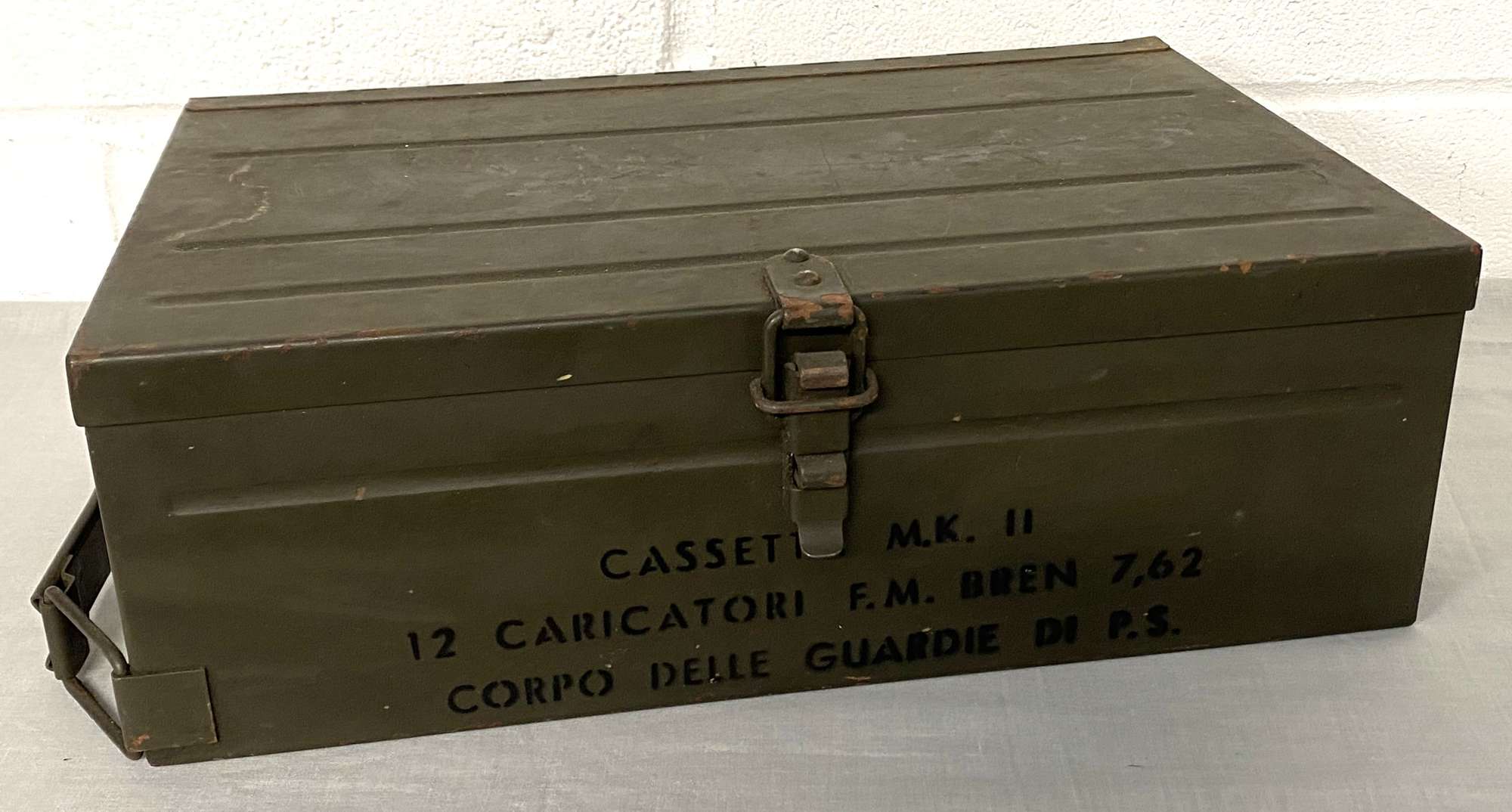 Italian Military Issue Empty 12 Bren Magazine Ammo Ammunition Box