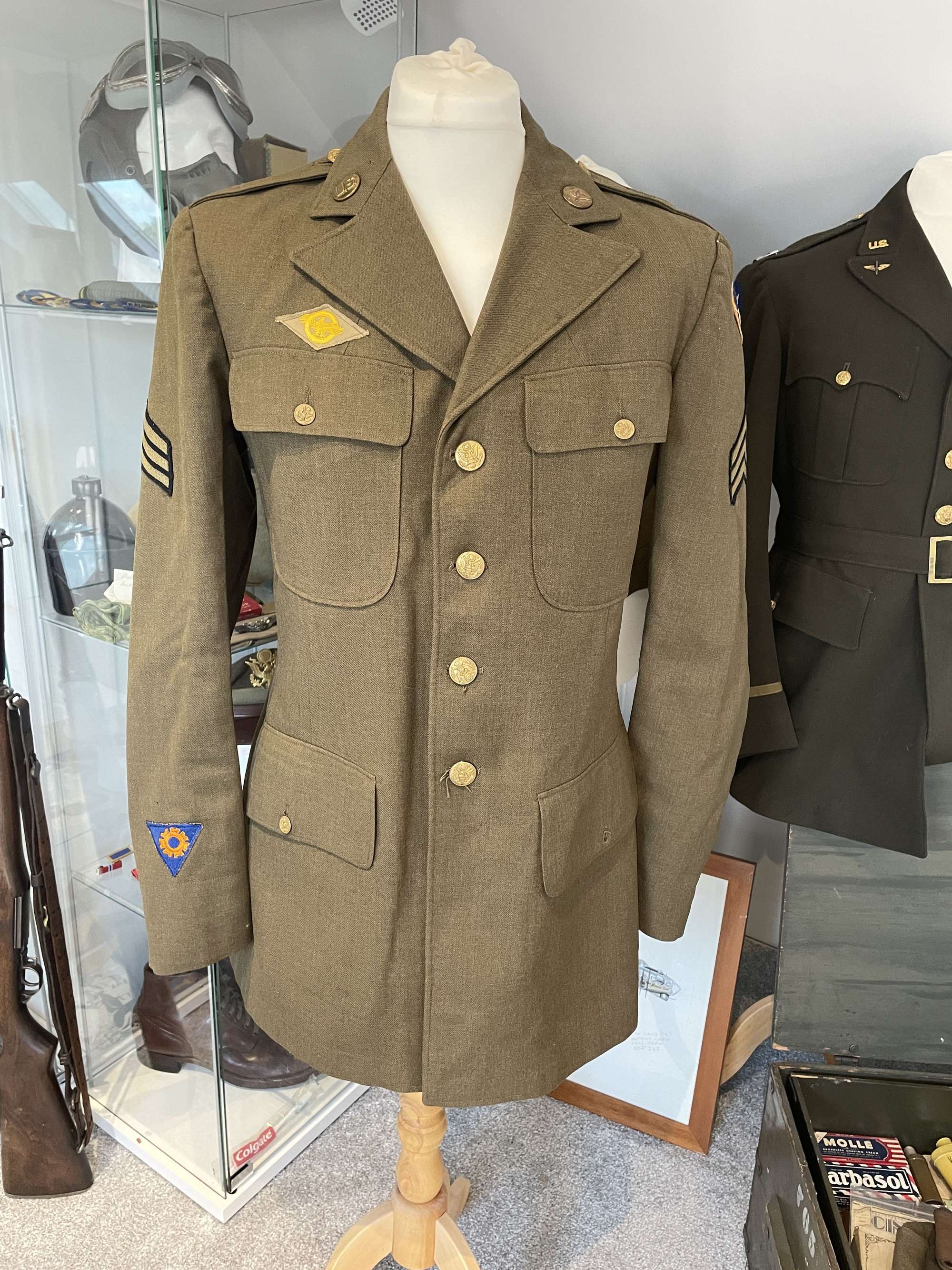 Original American World War Two Era, Enlisted Man's Class A Tunic, Size 42XL