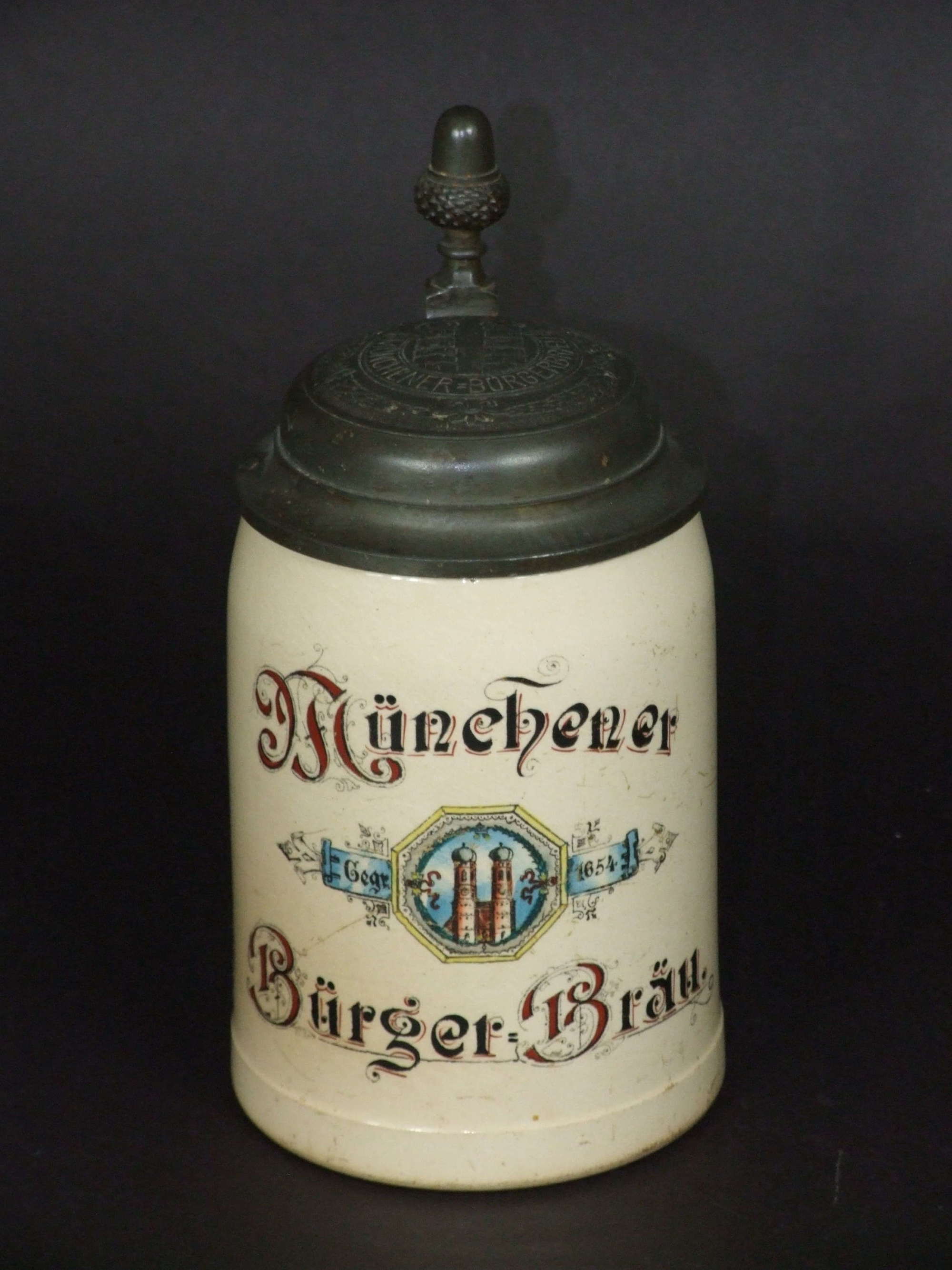 Beer Stein from the Munchener Burgerbraukeller. Hitler Venue