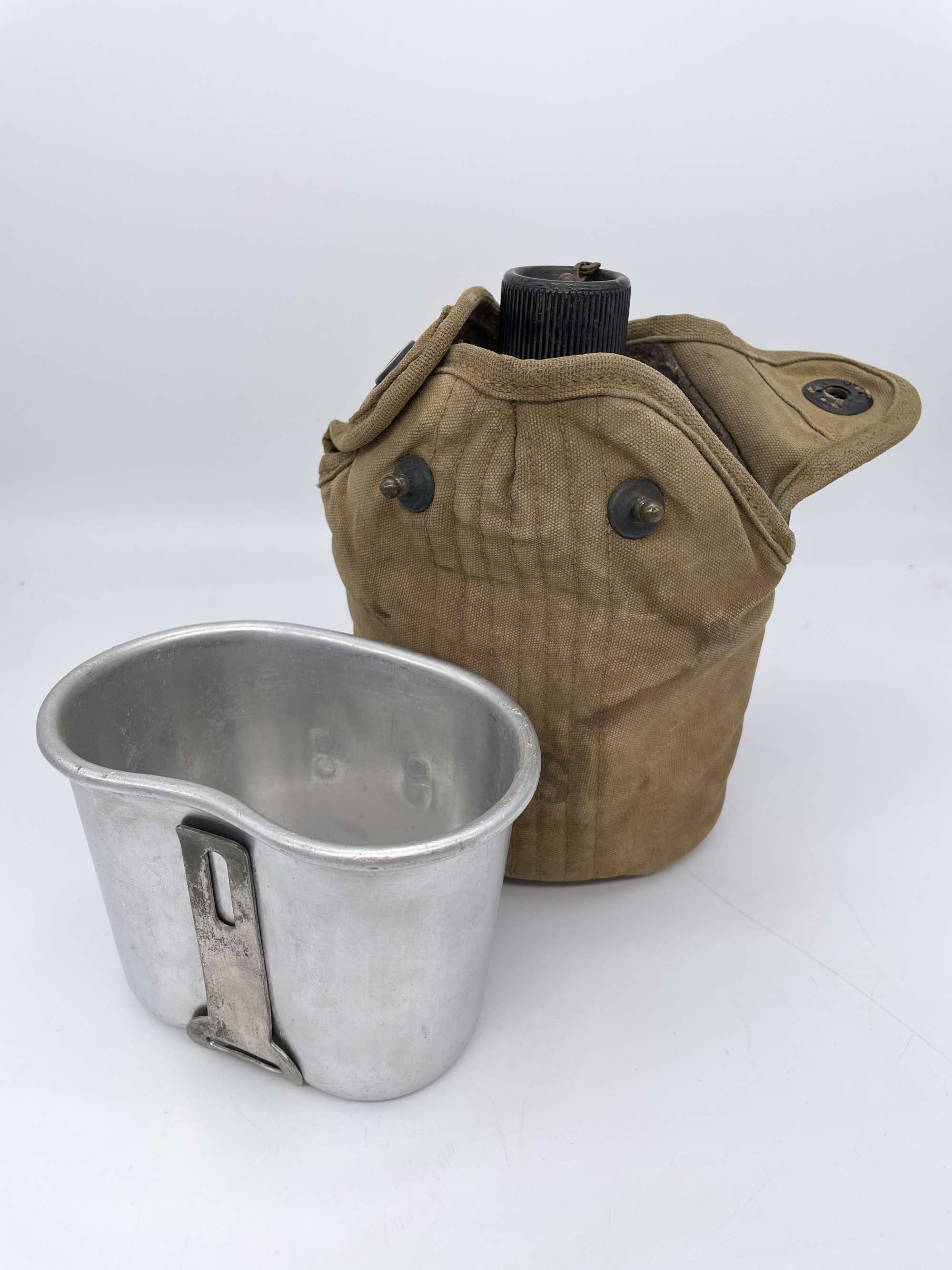 Original World War Two Era American Canteen, Cup and Cover