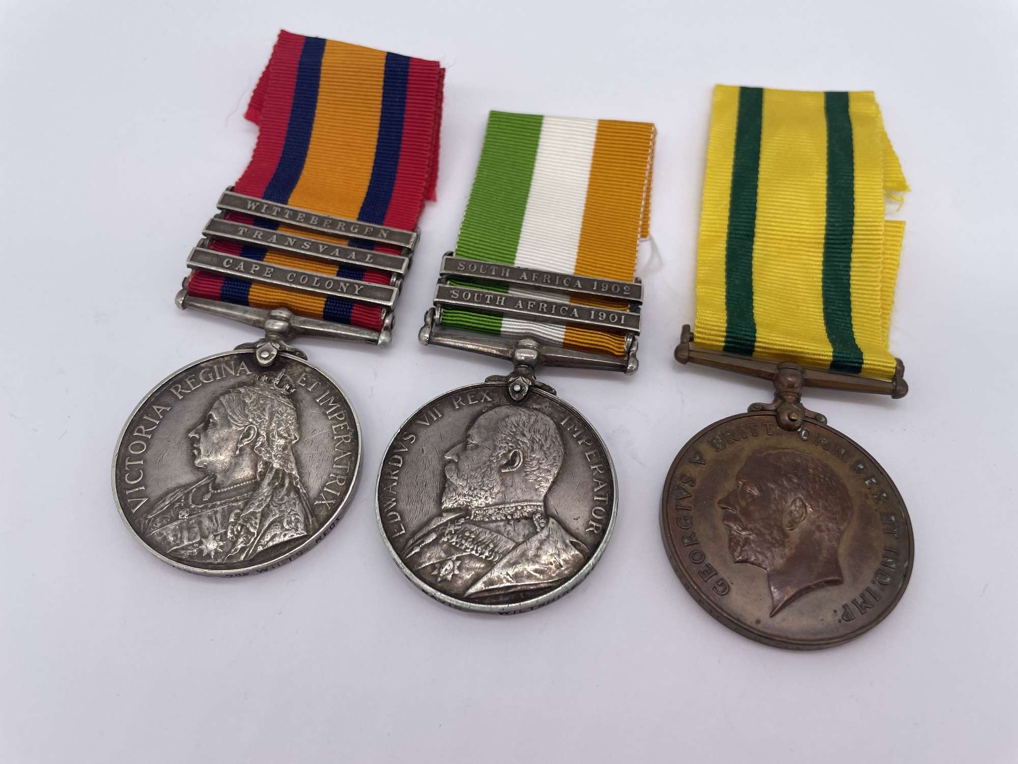 Original Two War Medal Grouping, Pte Davis, 2/Wiltshire Regiment