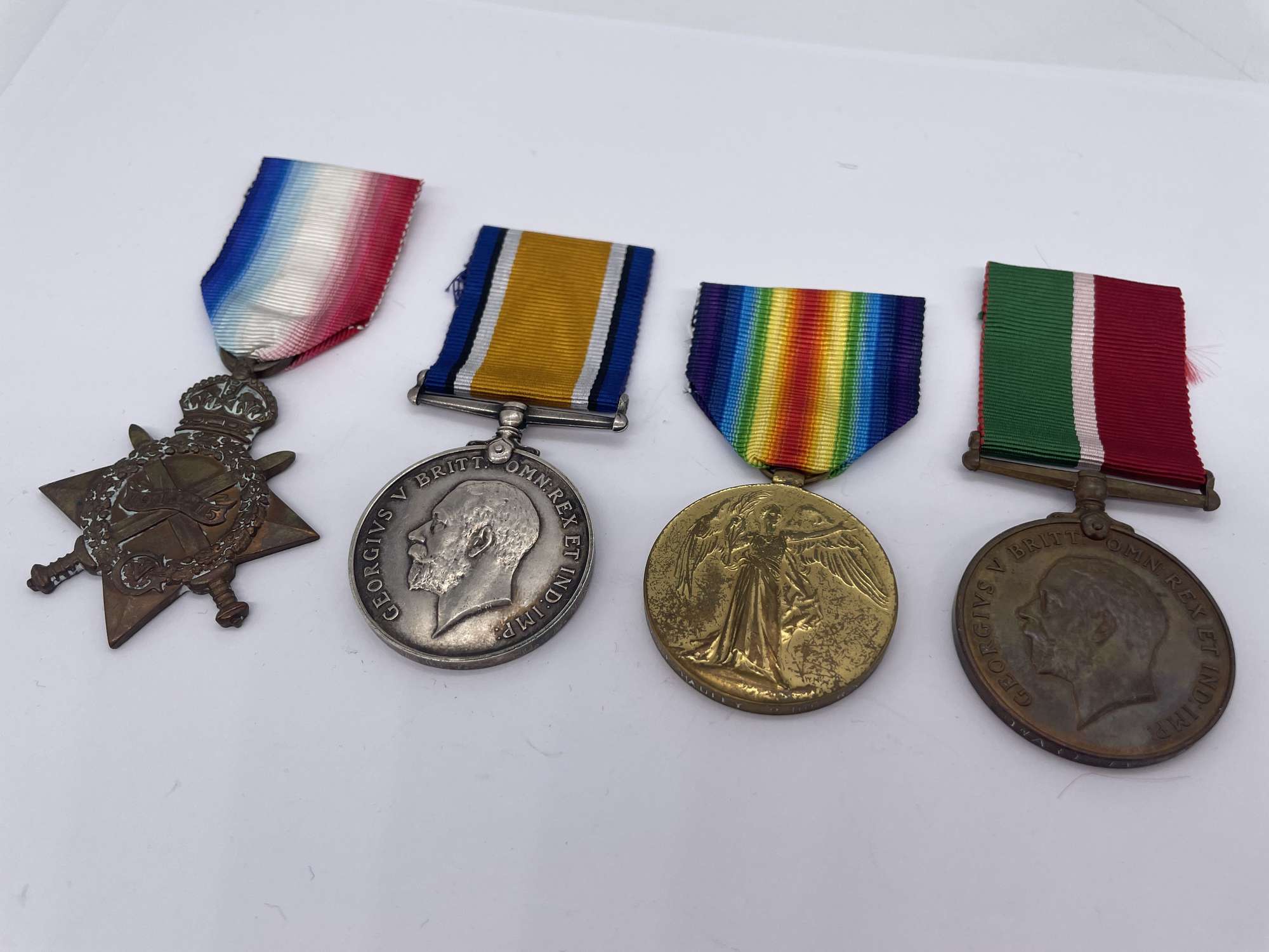 Original World War One Era Mercantile Marine Medal Group, Edward Hadley, Royal Naval Res.
