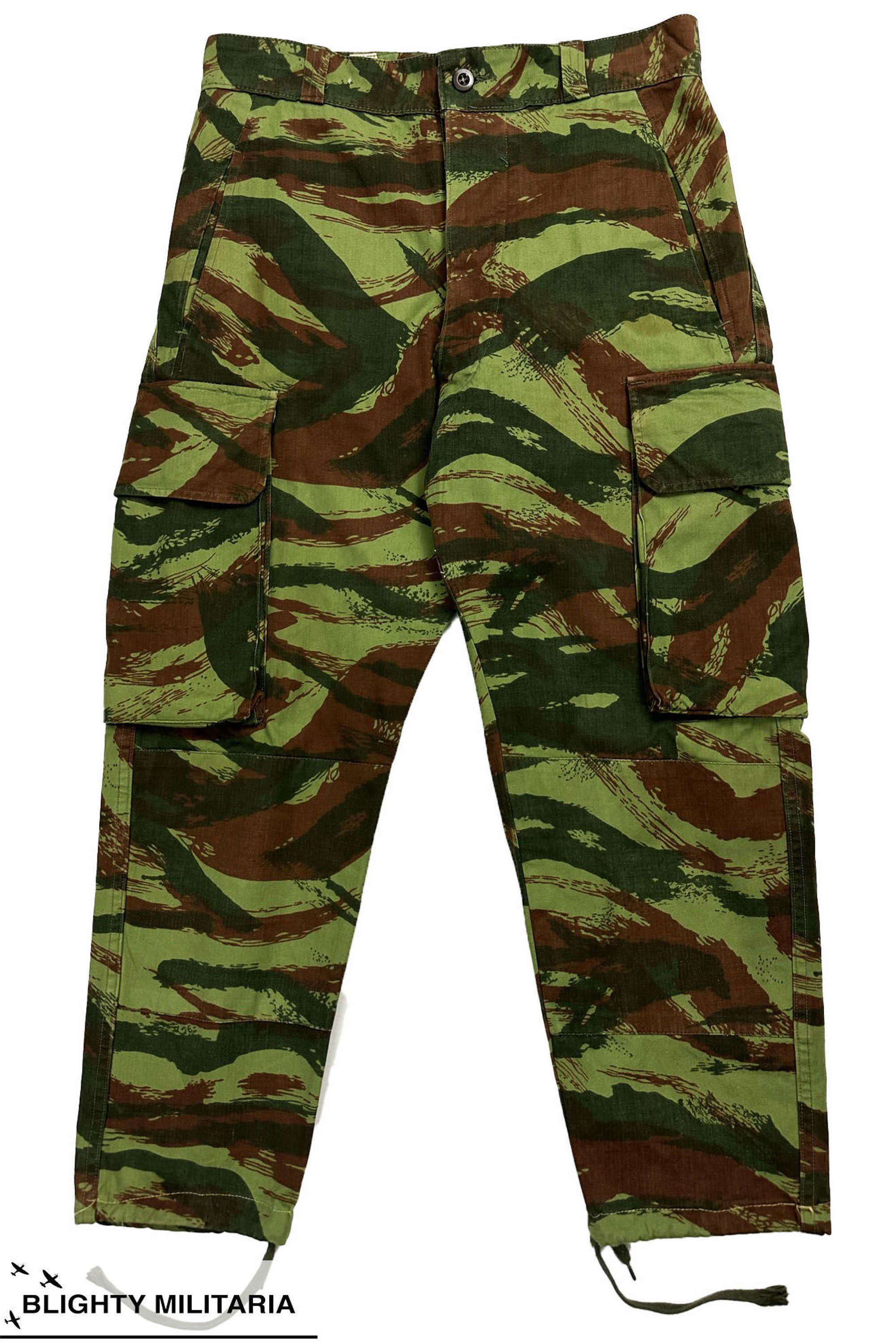 Original 1968 Dated French Army M47 Lizard Camouflage Combat Trousers