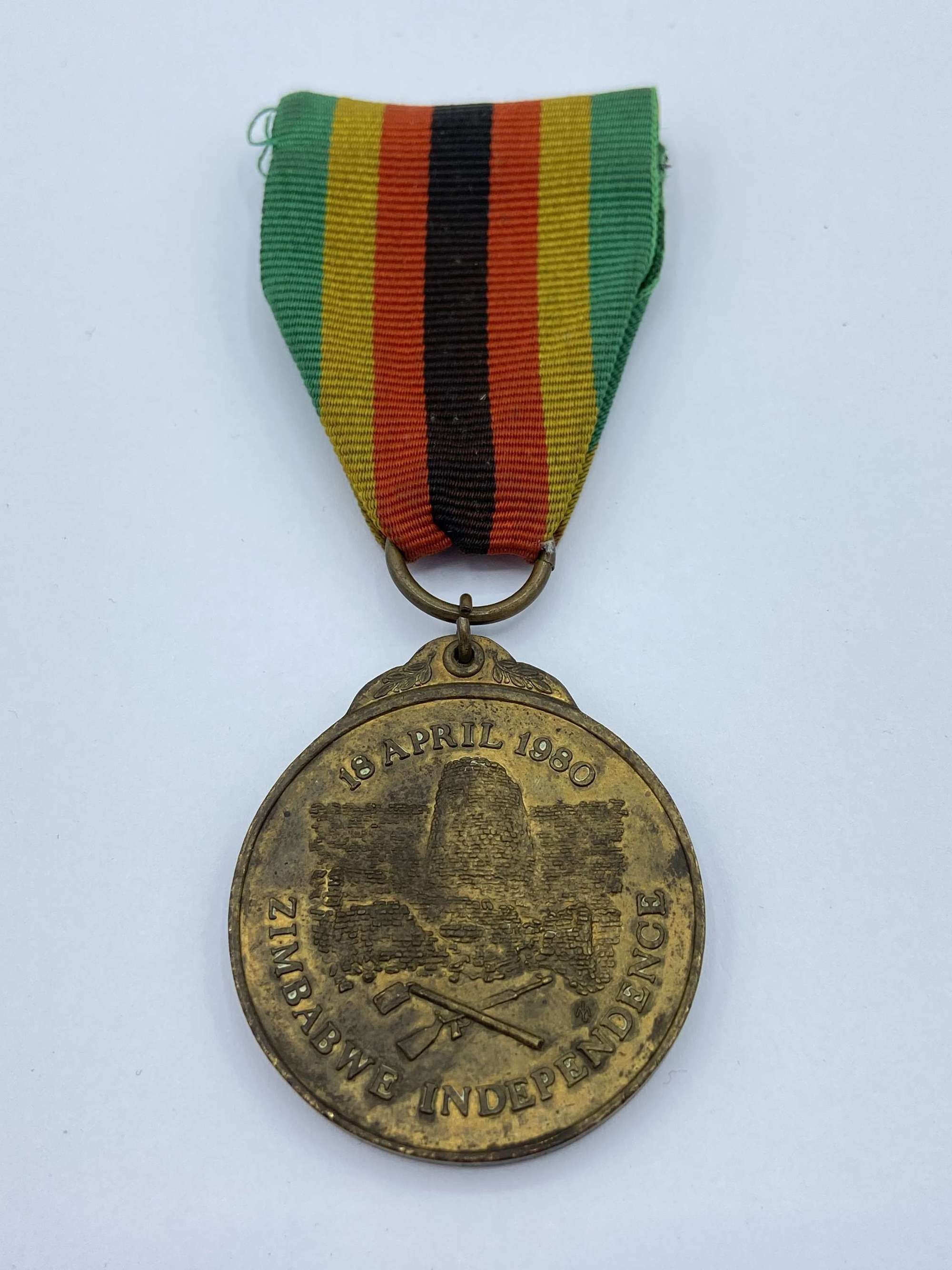Rhodesian War Zimbabwean Independence 1980 Medal Marked 01790 On Rim