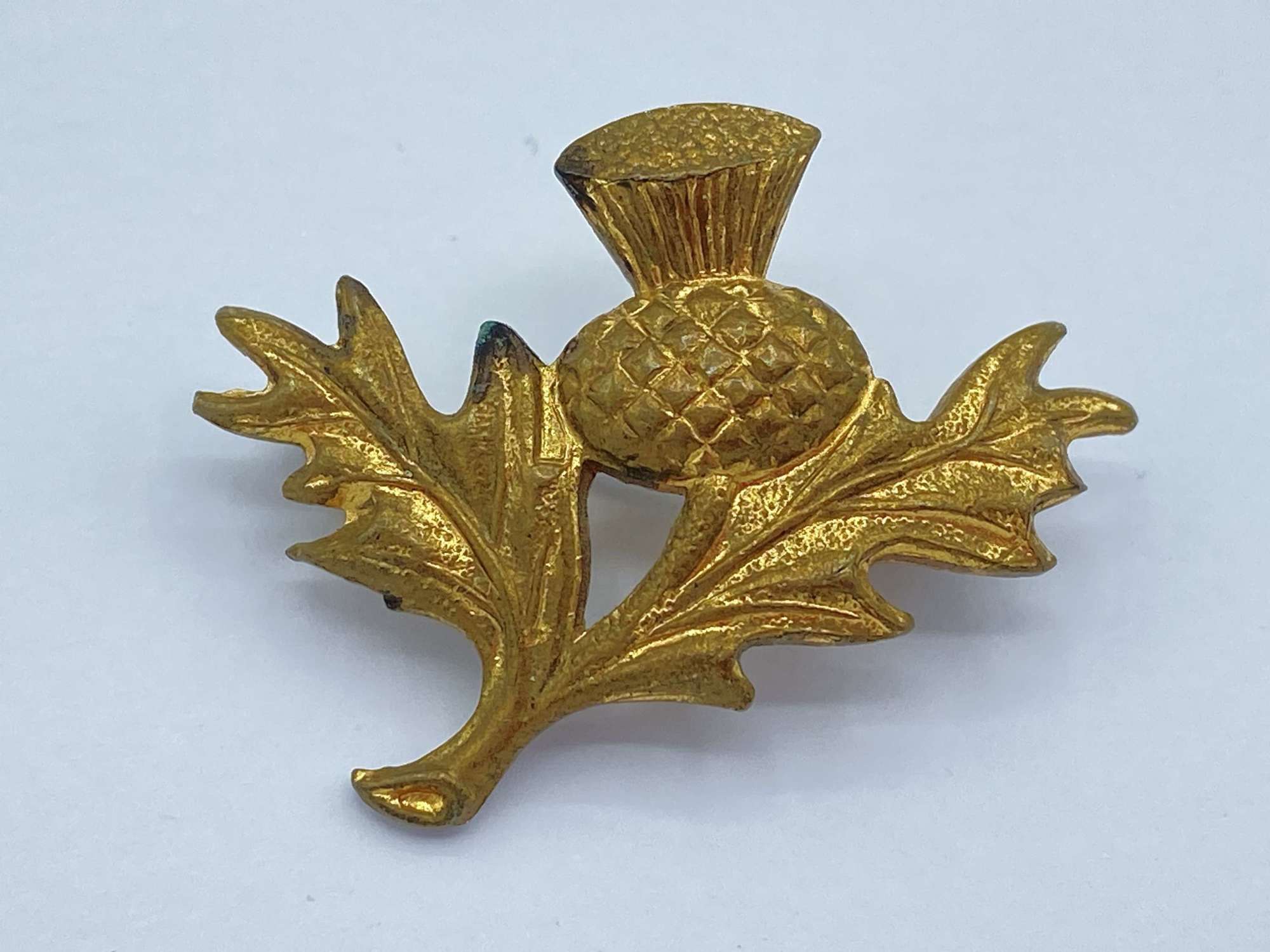 WW1 9th (Scottish) Division Gilded Patriotic Thistle Sweetheart Brooch
