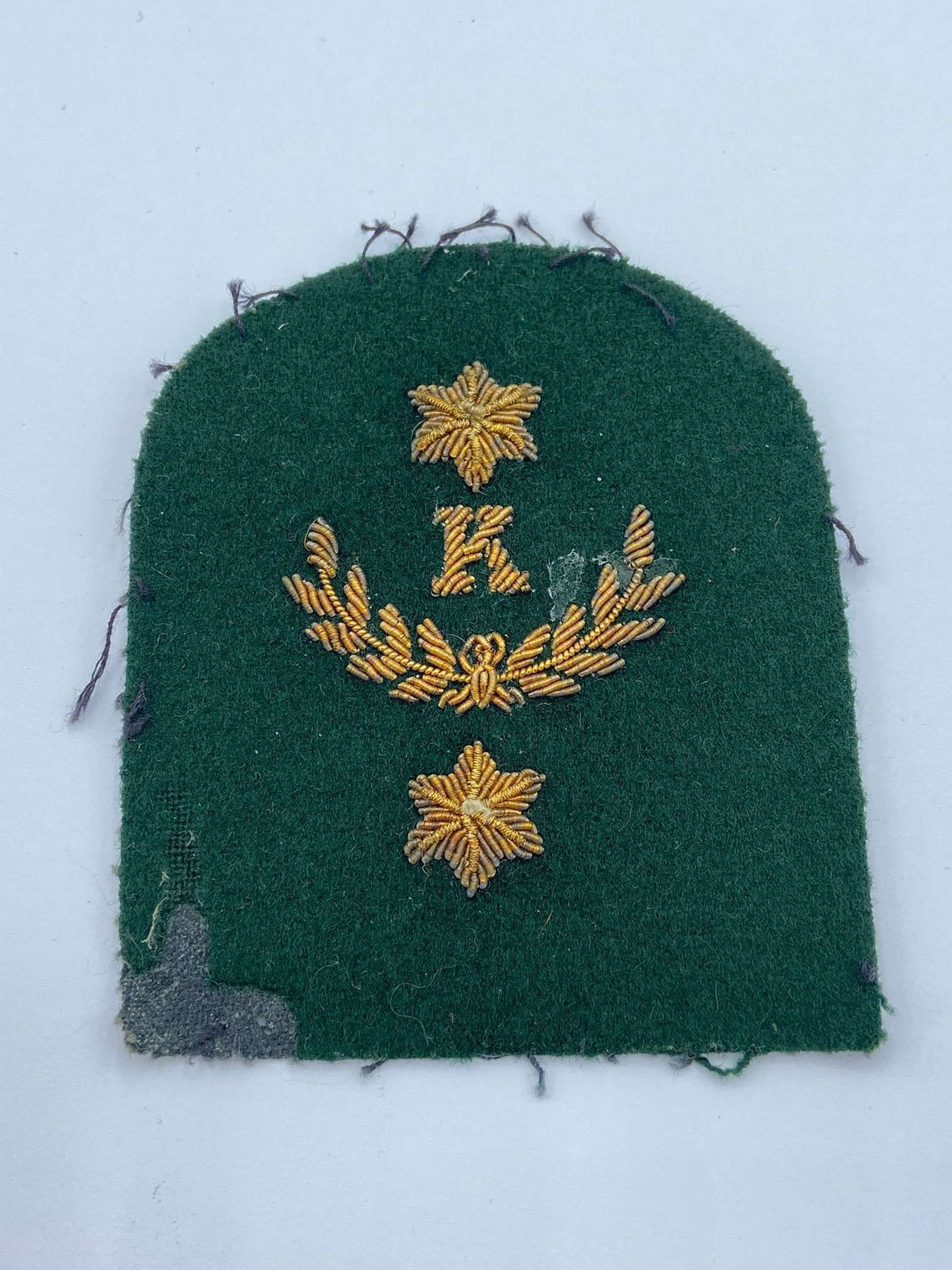 WW2 British Royal Marines Cook Proficiency Patch Green Wool Backing