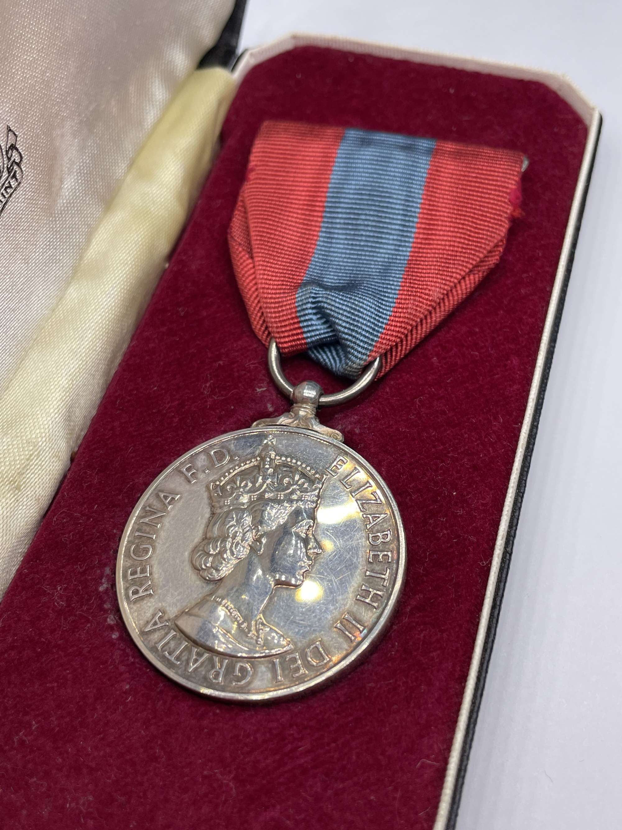 Original Imperial Service Medal, Edith Hunt, Boxed, ERII