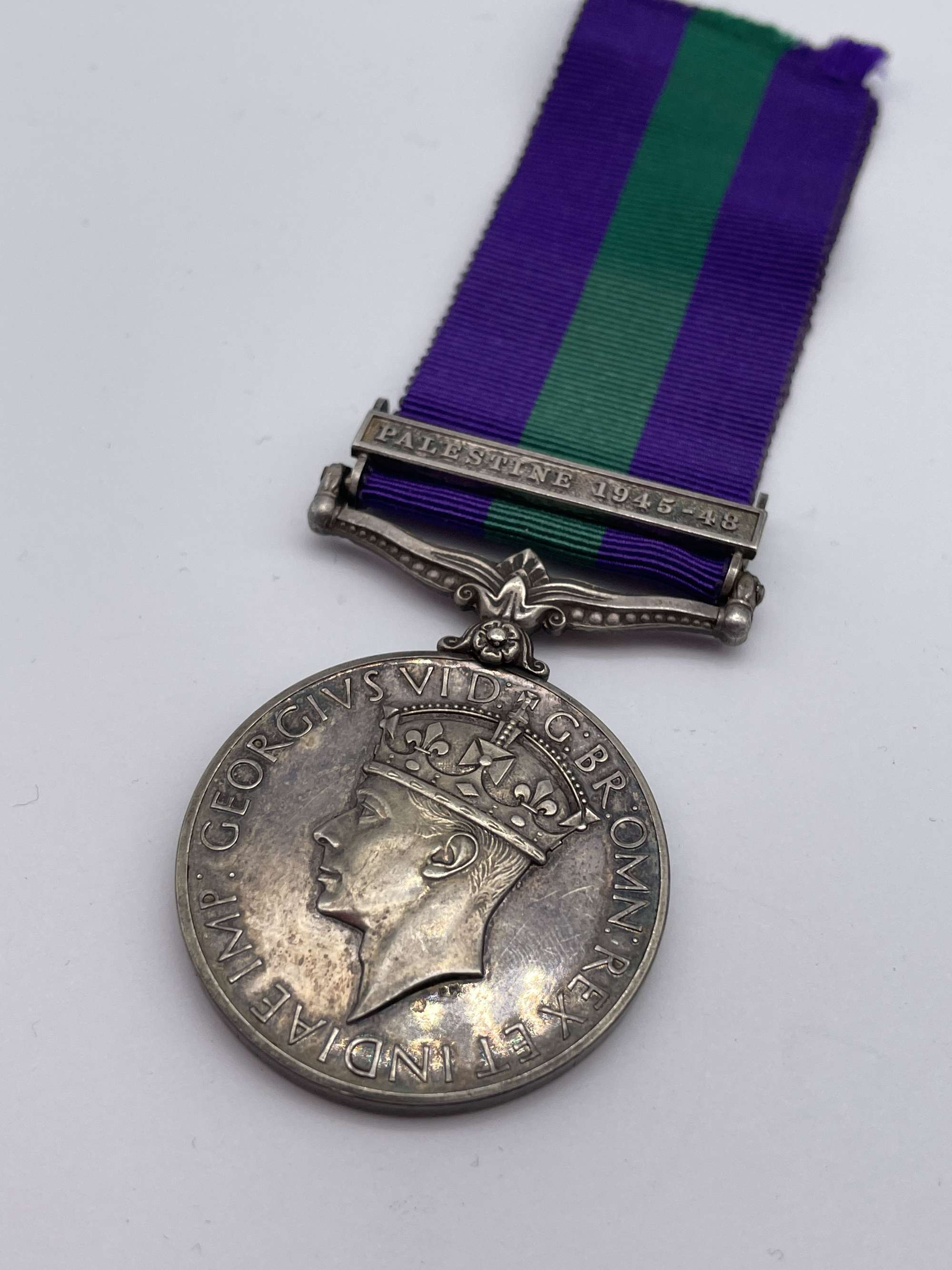 Original 1918 Pattern General Service Medal, Palestine 1945-48, Sgnm Cook, Royal Signals