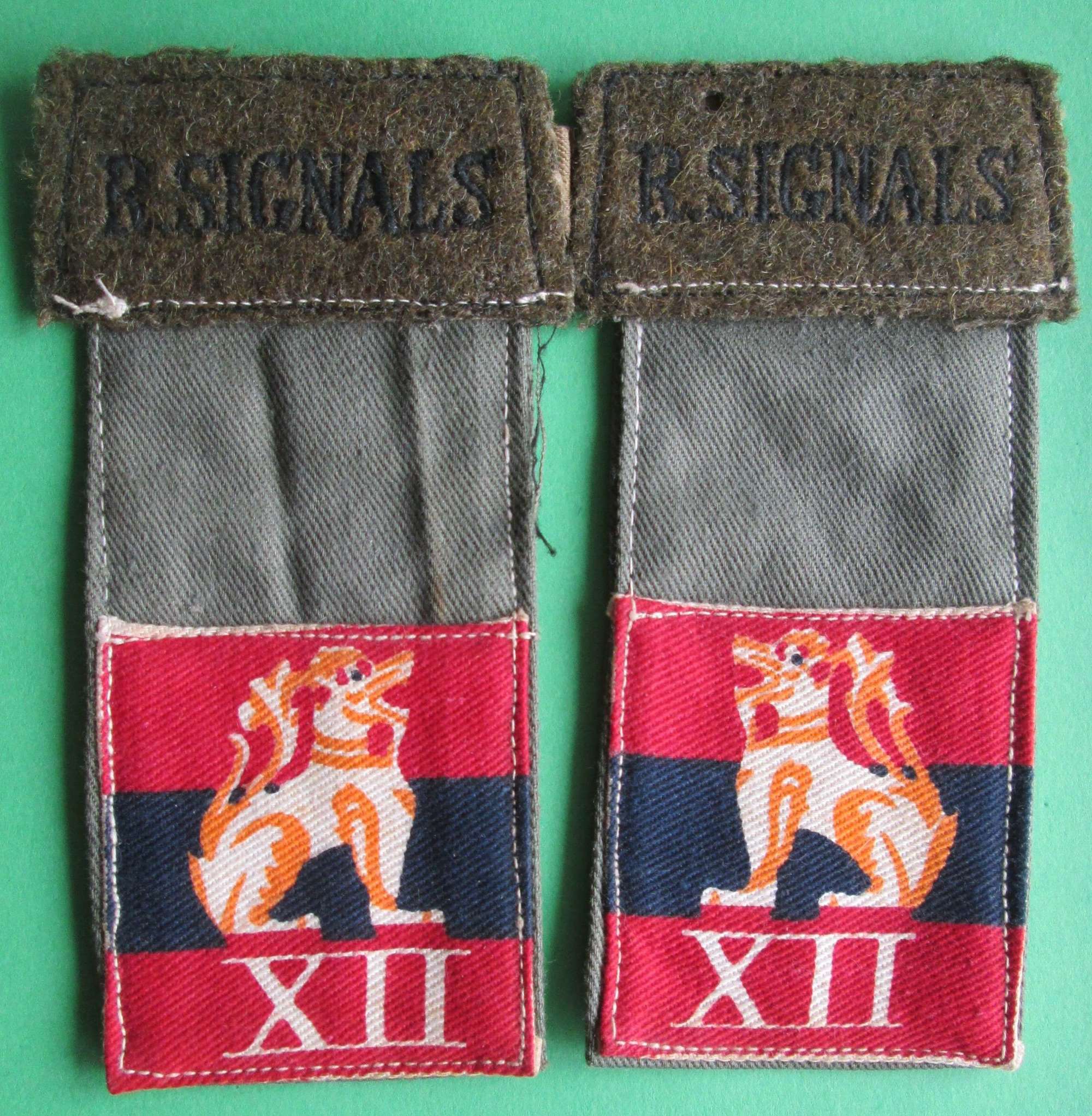ROYAL SIGNALS 12TH ARMY SLIDE ON TITLES