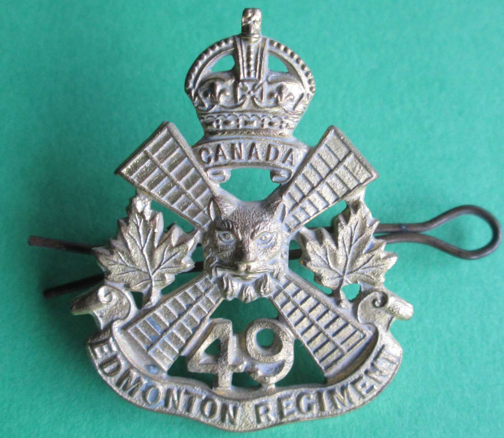 CANADIAN EXPEDITIONARY FORCE 49TH INFANTRY BATTALION BADGE