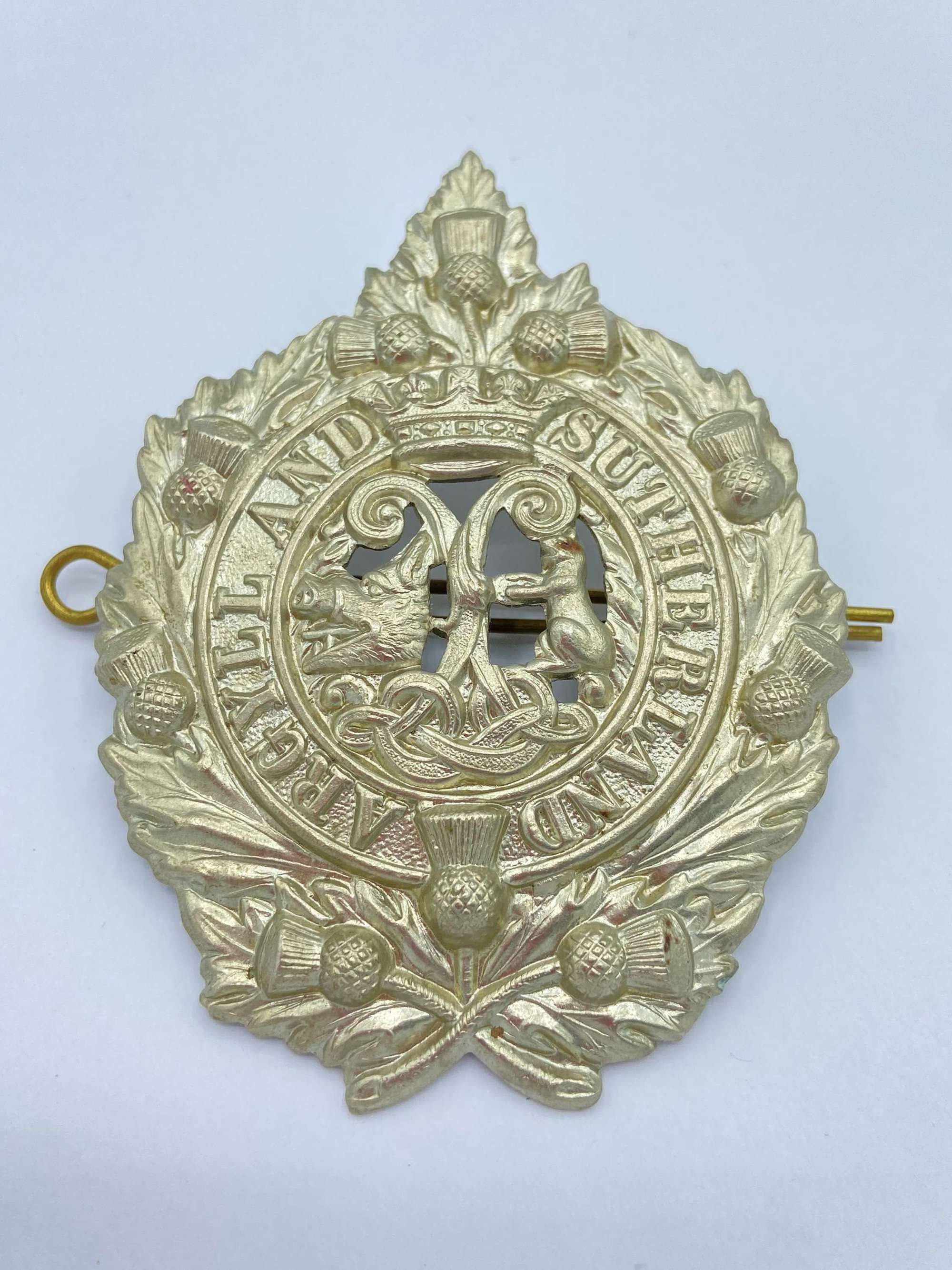 WW2 Period British Army Argyll And Sutherland Cap Badge