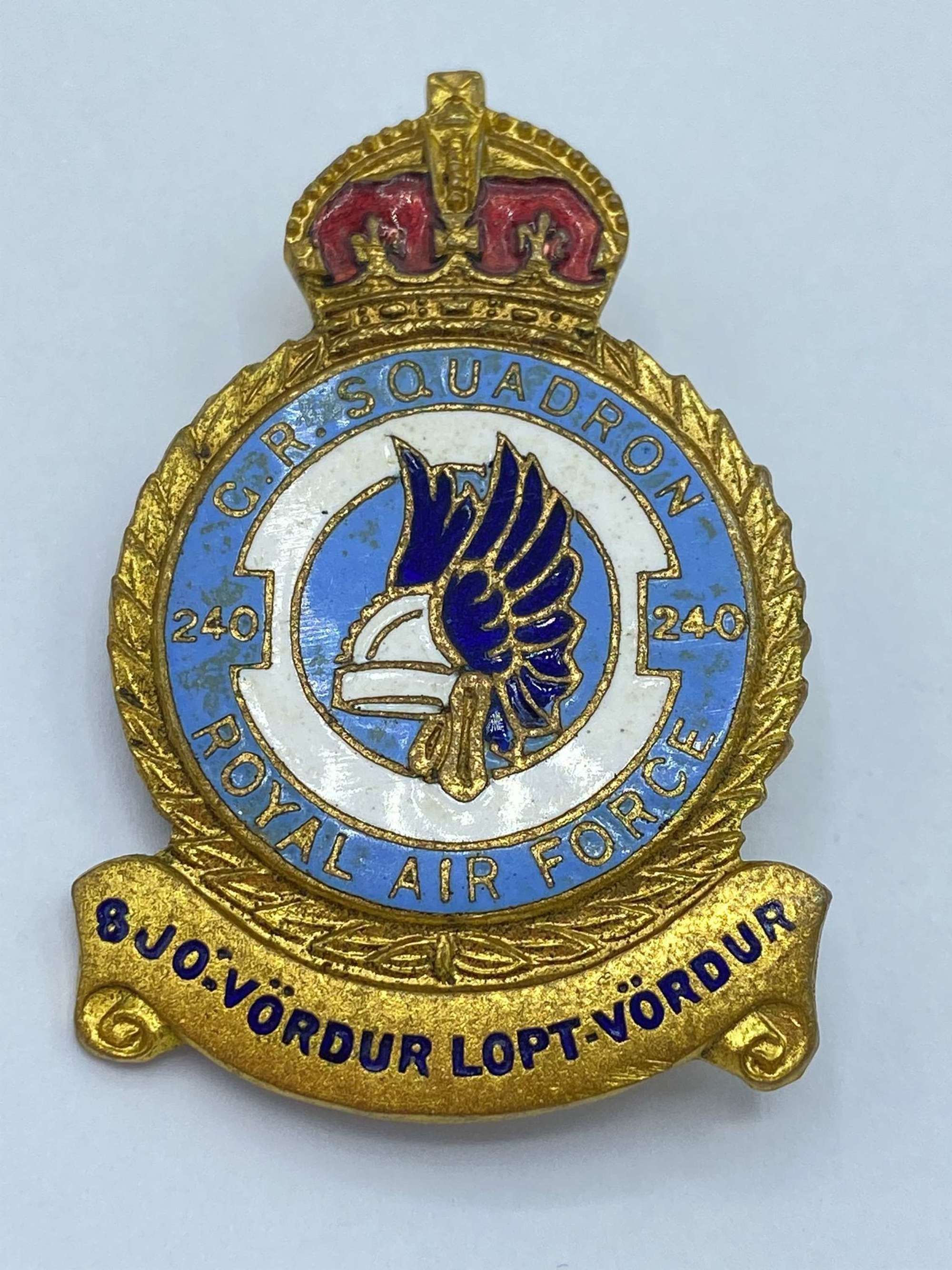 WW2 No. 240 Squadron Royal Air Force Flying Boat & Sea Plane Badge