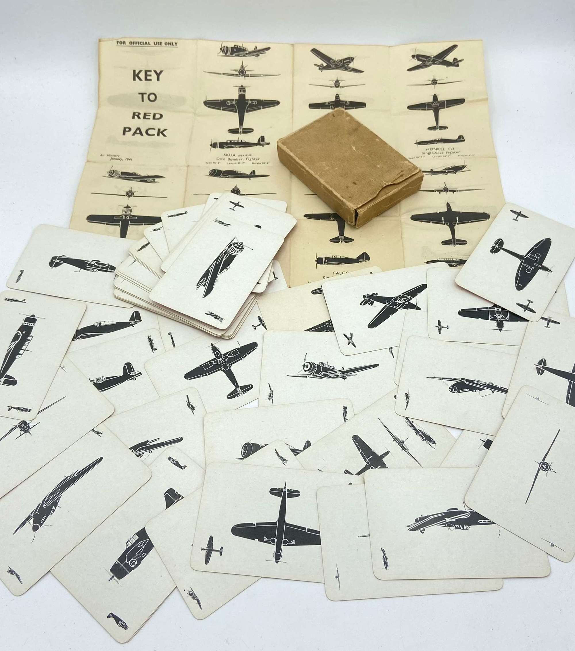 WW2 British Air Ministry Aircraft Recognition Playing Cards