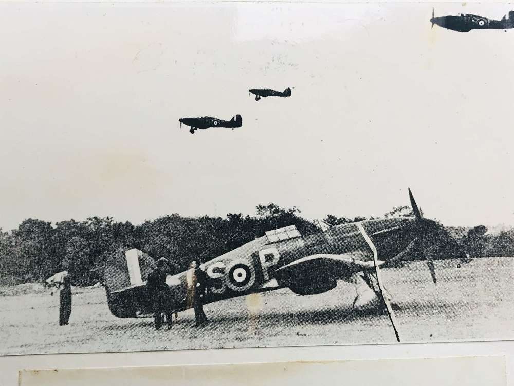 Press photo Hawker Hurricane of  56 squadron battle of Britain