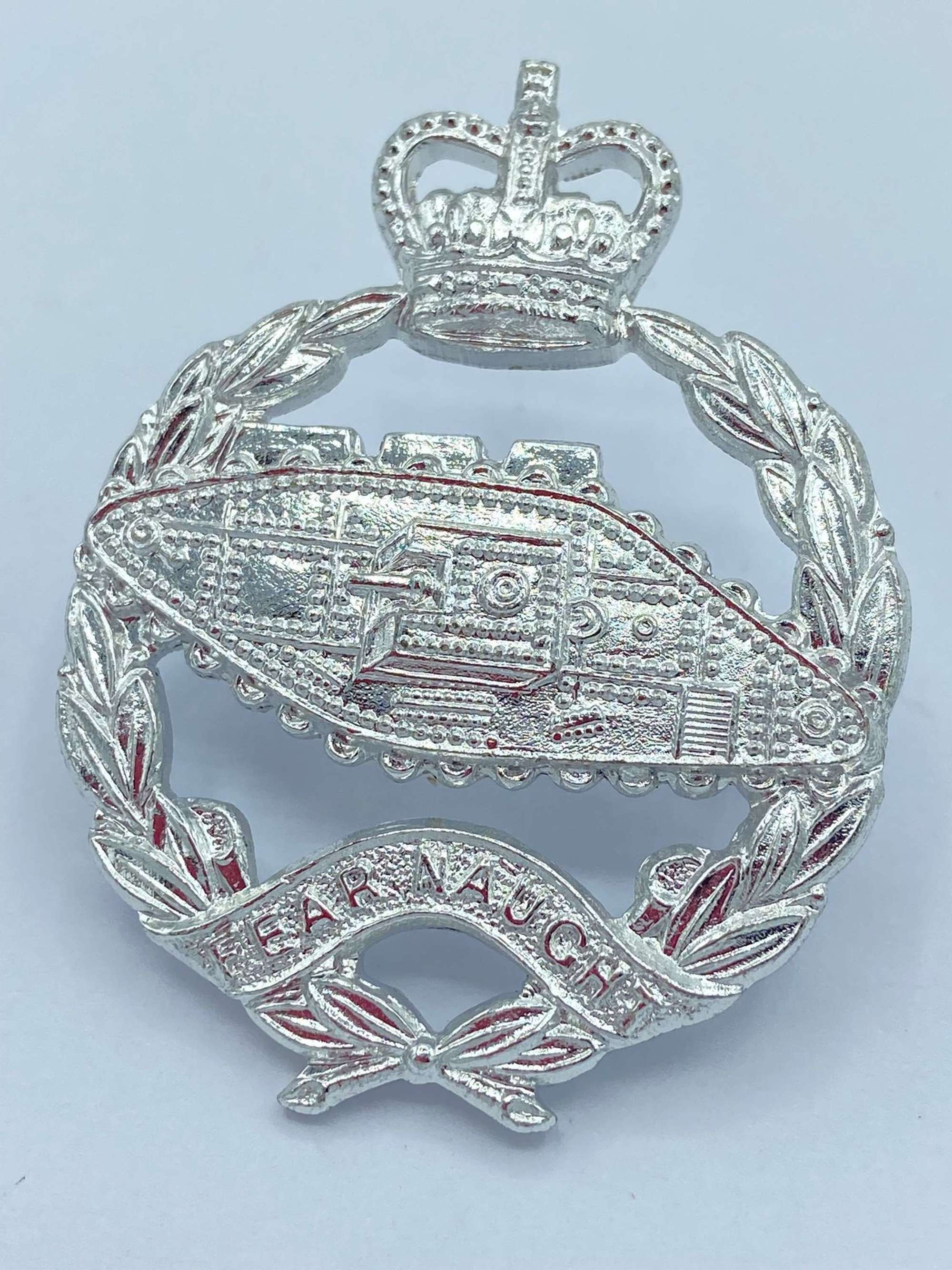 Post WW2 British Army Royal Tank Corps Staybright Cap Badge