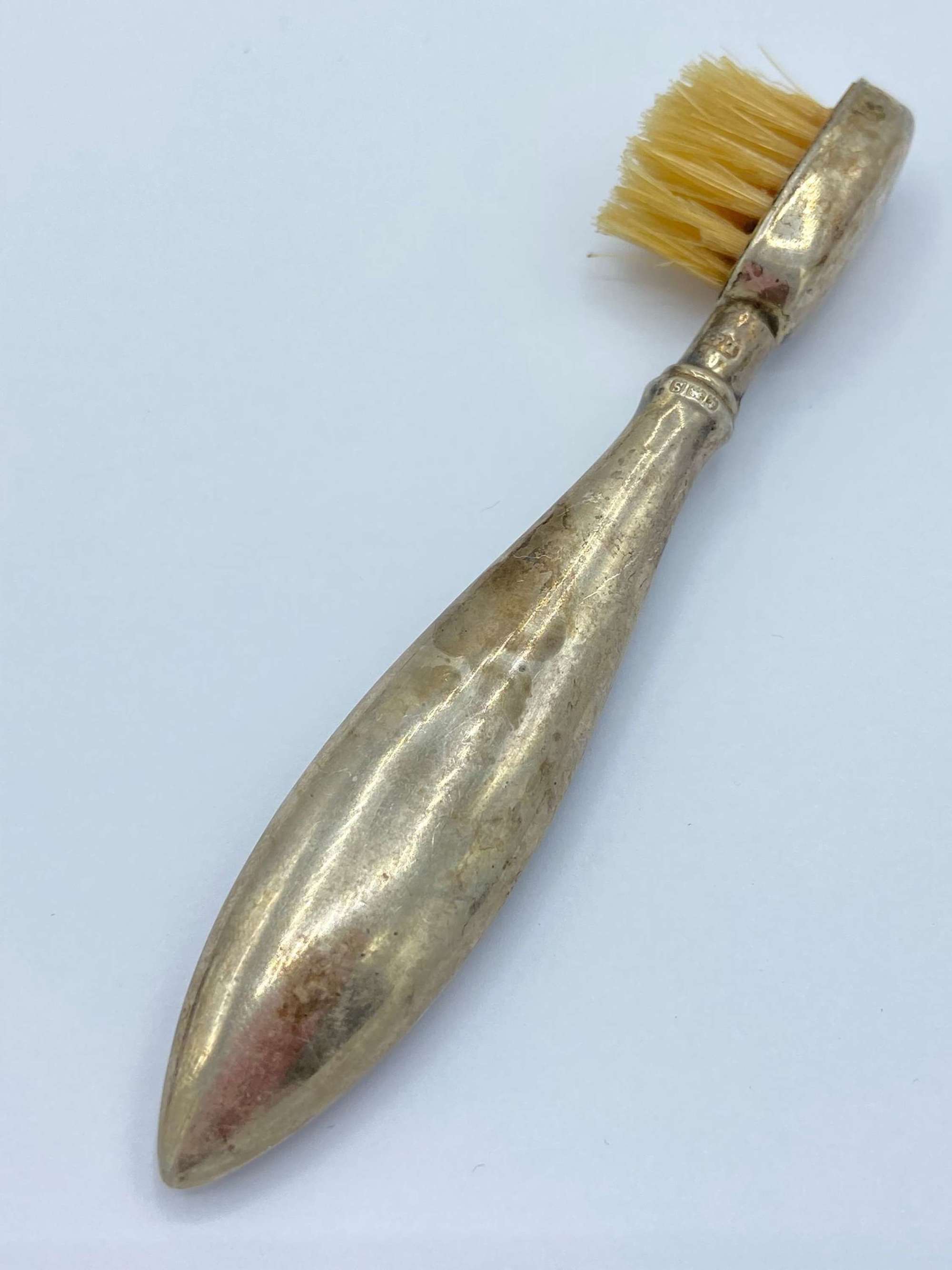 WW1 Silver 1917 Levi & Salaman Officers Private Purchase Tooth Brush