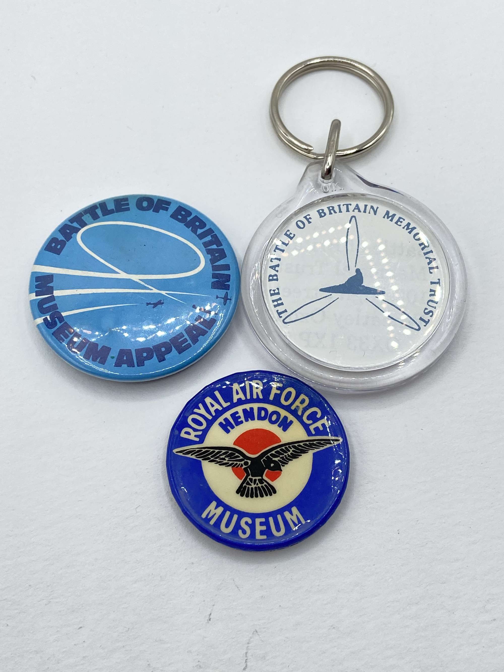 Vintage Battle Of Britain Museum Appeal & RAF Hendon Museum Badges