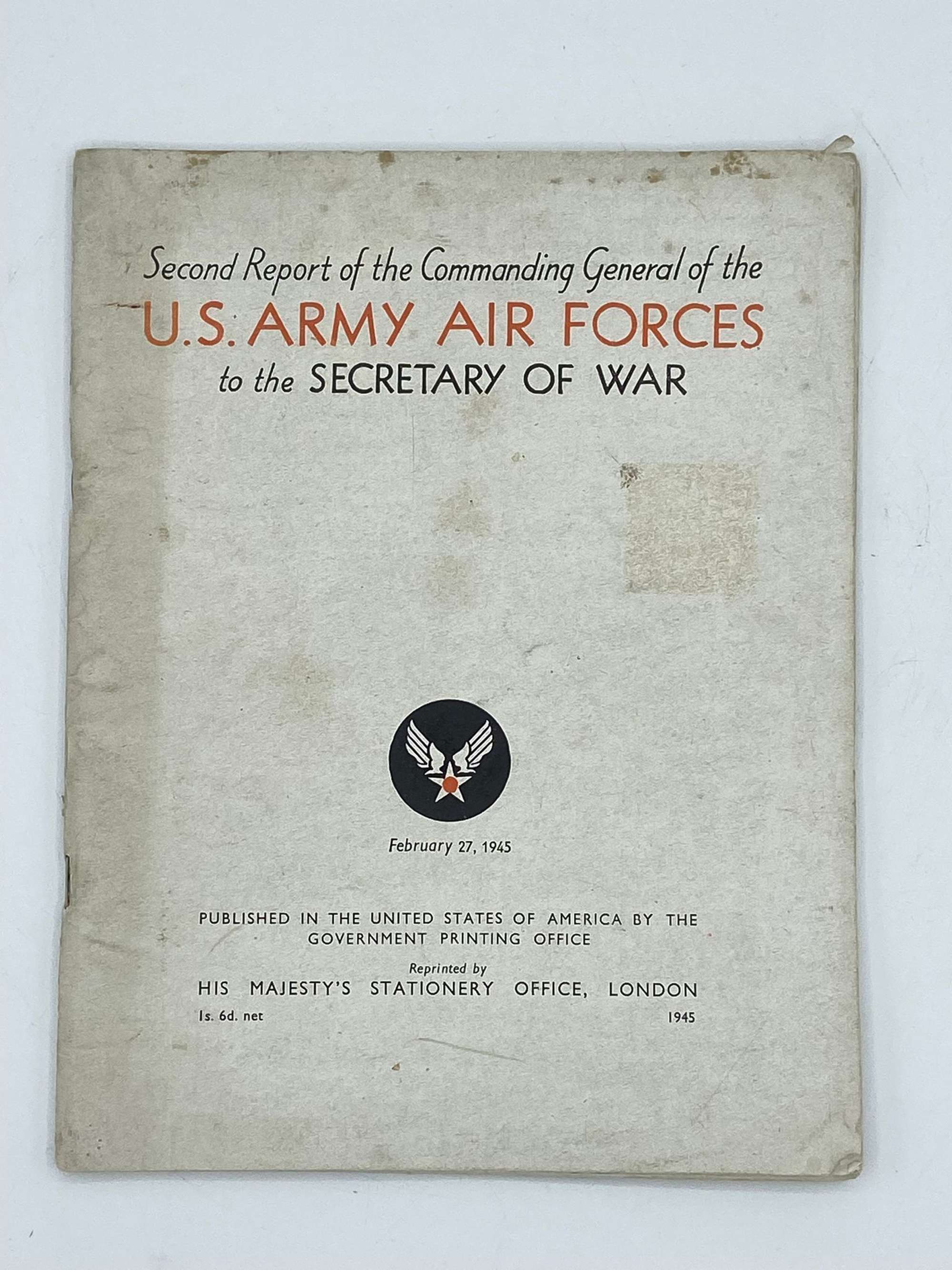 WW2 2nd Report of the Commanding General of the U.S. Army Air Forces