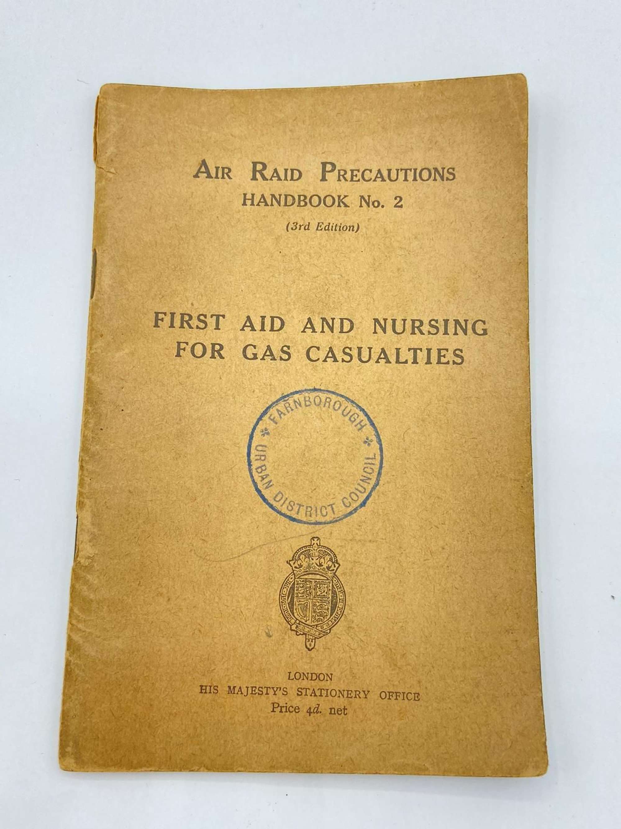 WW2 Farnborough Air Raid Precautions Handbook No2 First Aid Gas