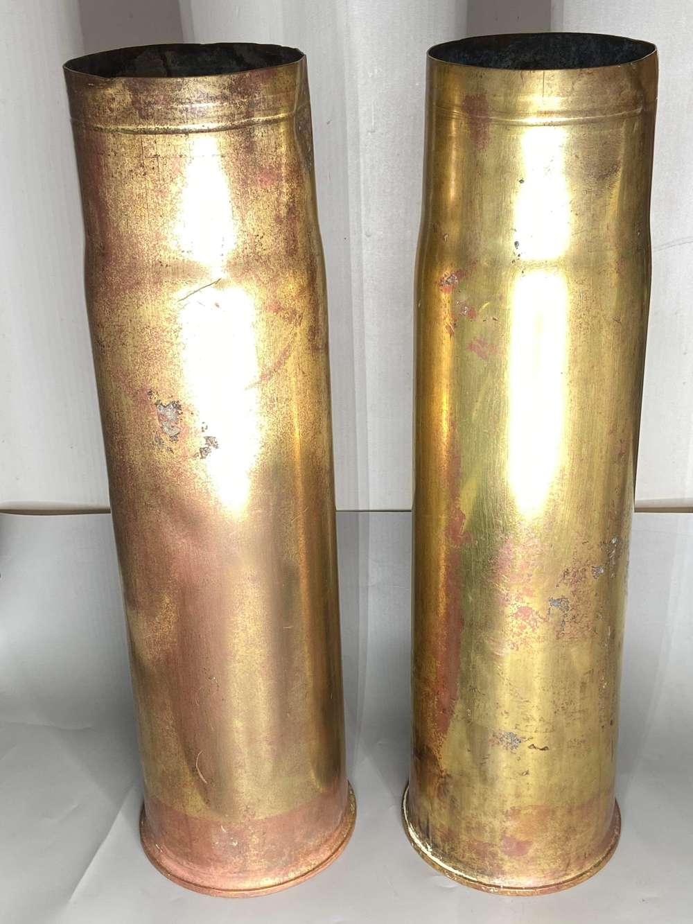 Pair Of WW2 Hiro Naval Arsenal 1943 Sanshikidan Shell Cases