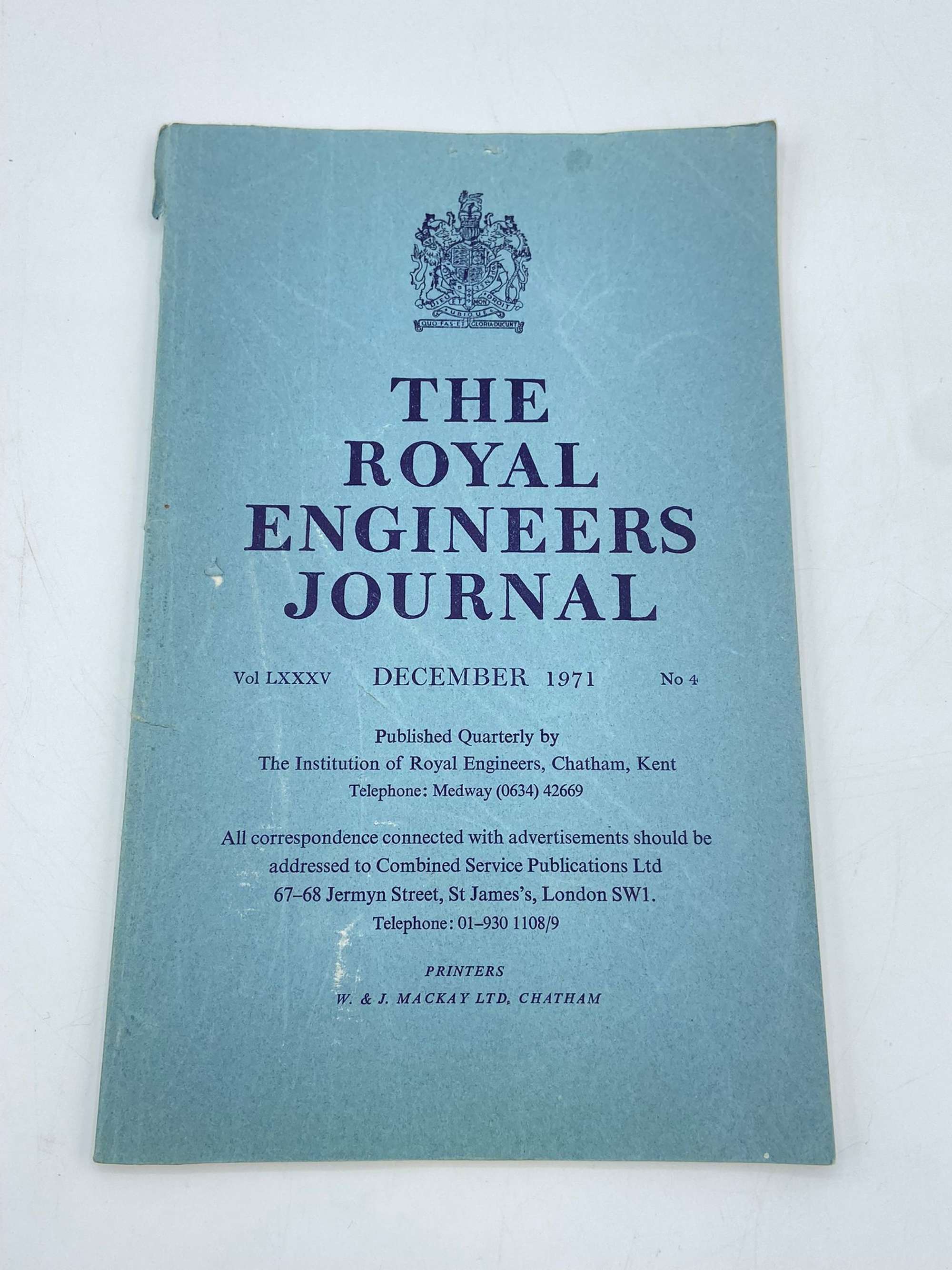 Post WW2 British Army The Royal Engineers Journal 1971 Publication