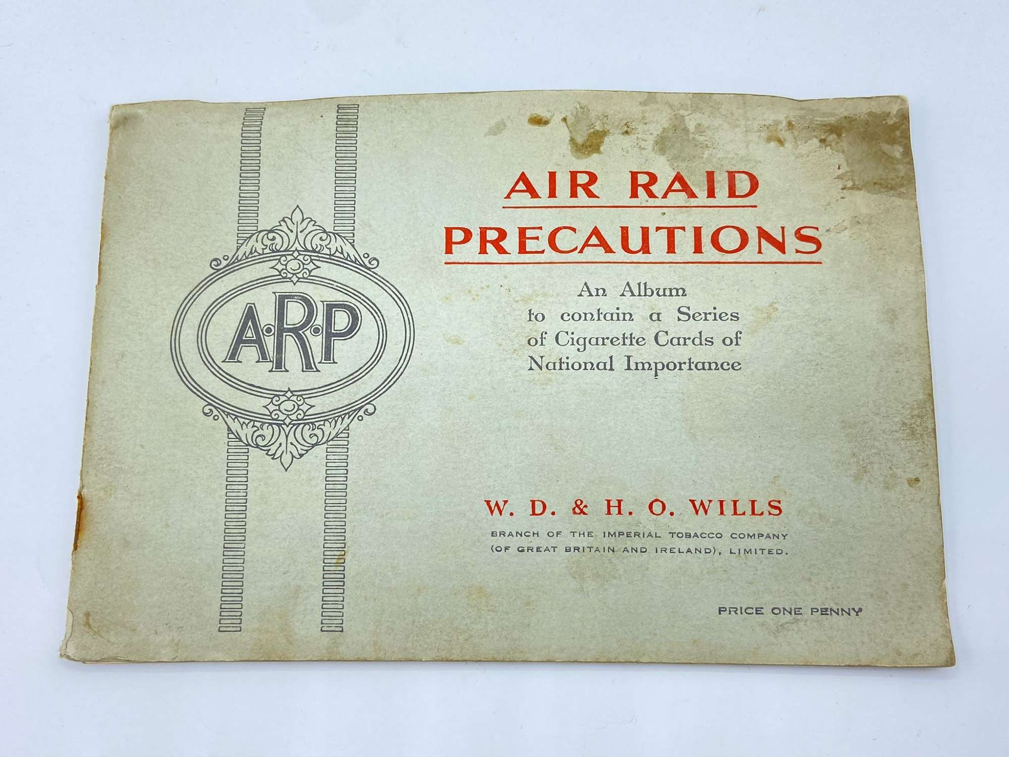 WW2 British Air Raid Precautions ARP Complete Cigarette Card Album
