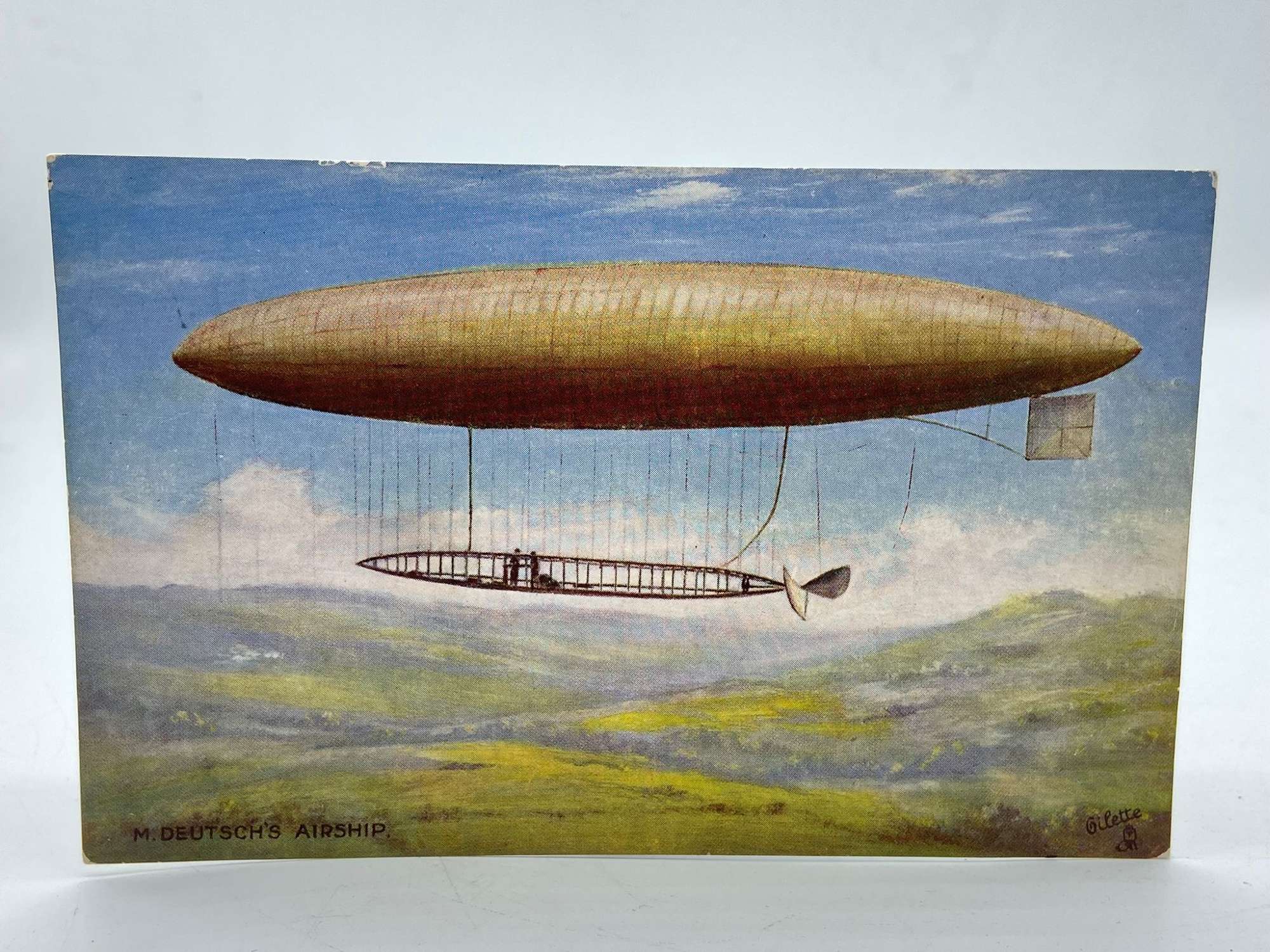 WW1 German Zeppelin Deutsche’s Airship Tucks Postcard