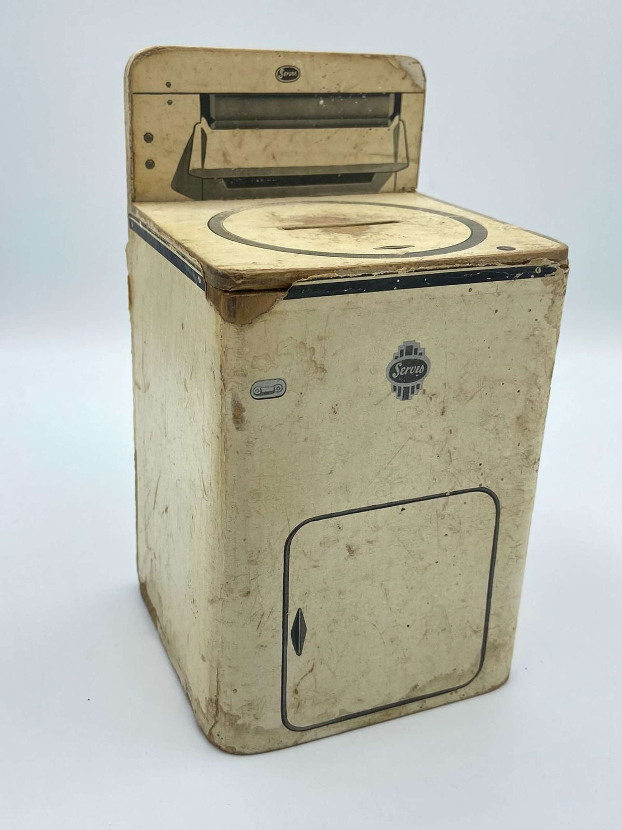 WW2 British 1938 Wooden Servis Electric Washing Machine Money Box