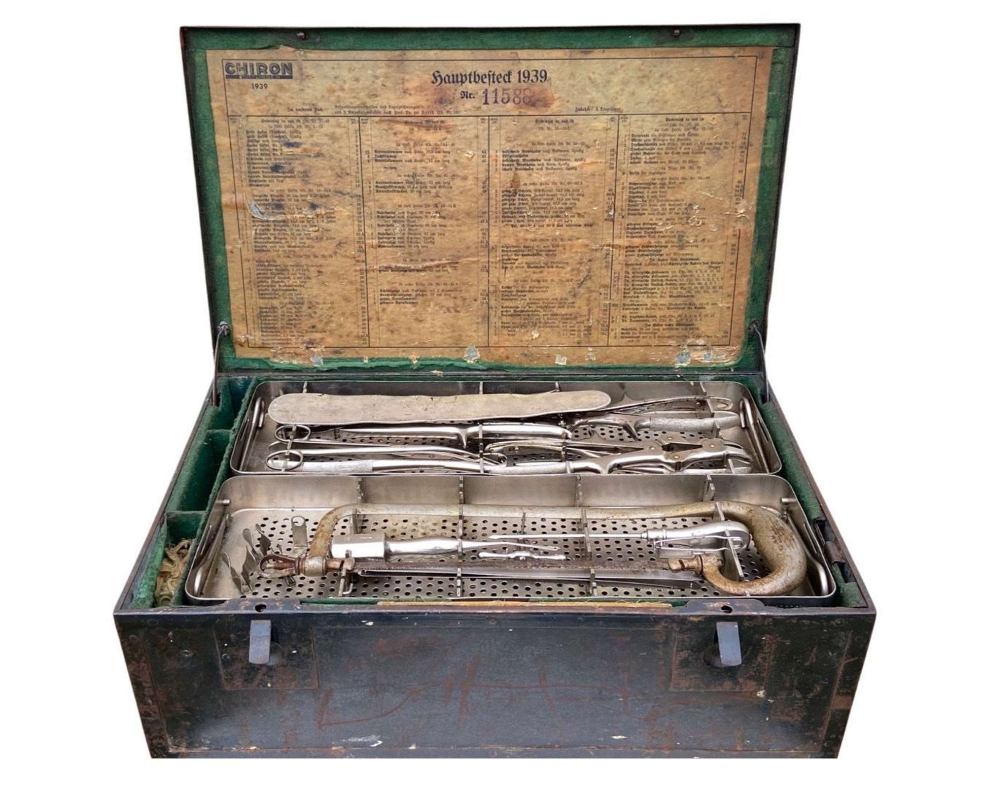 WW2 German 1939 Dated Hauptbesteck Field Hospital Surgical Tool Kit