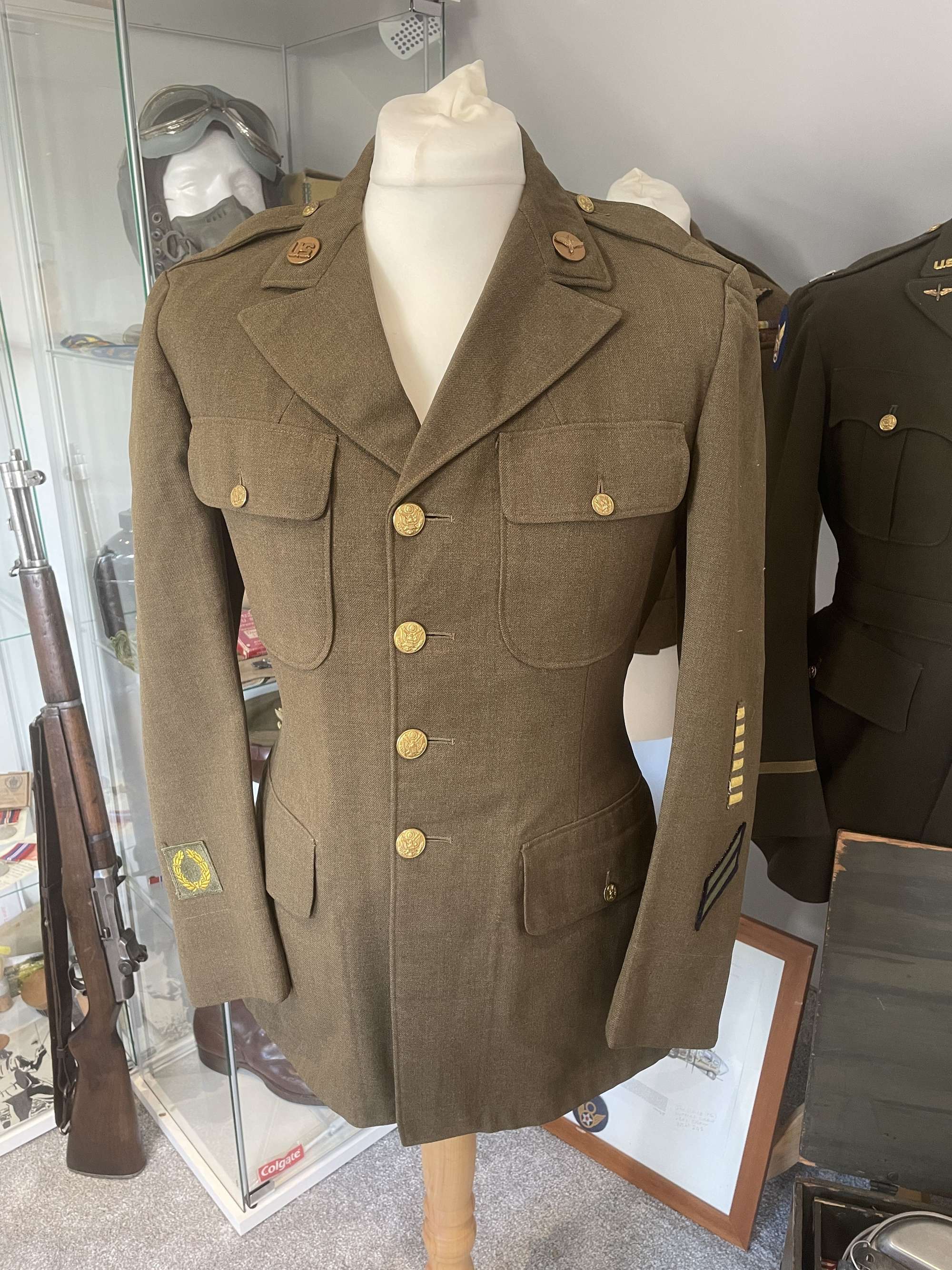 Original American World War Two Era, Enlisted Man's Class A Tunic, Size 39R