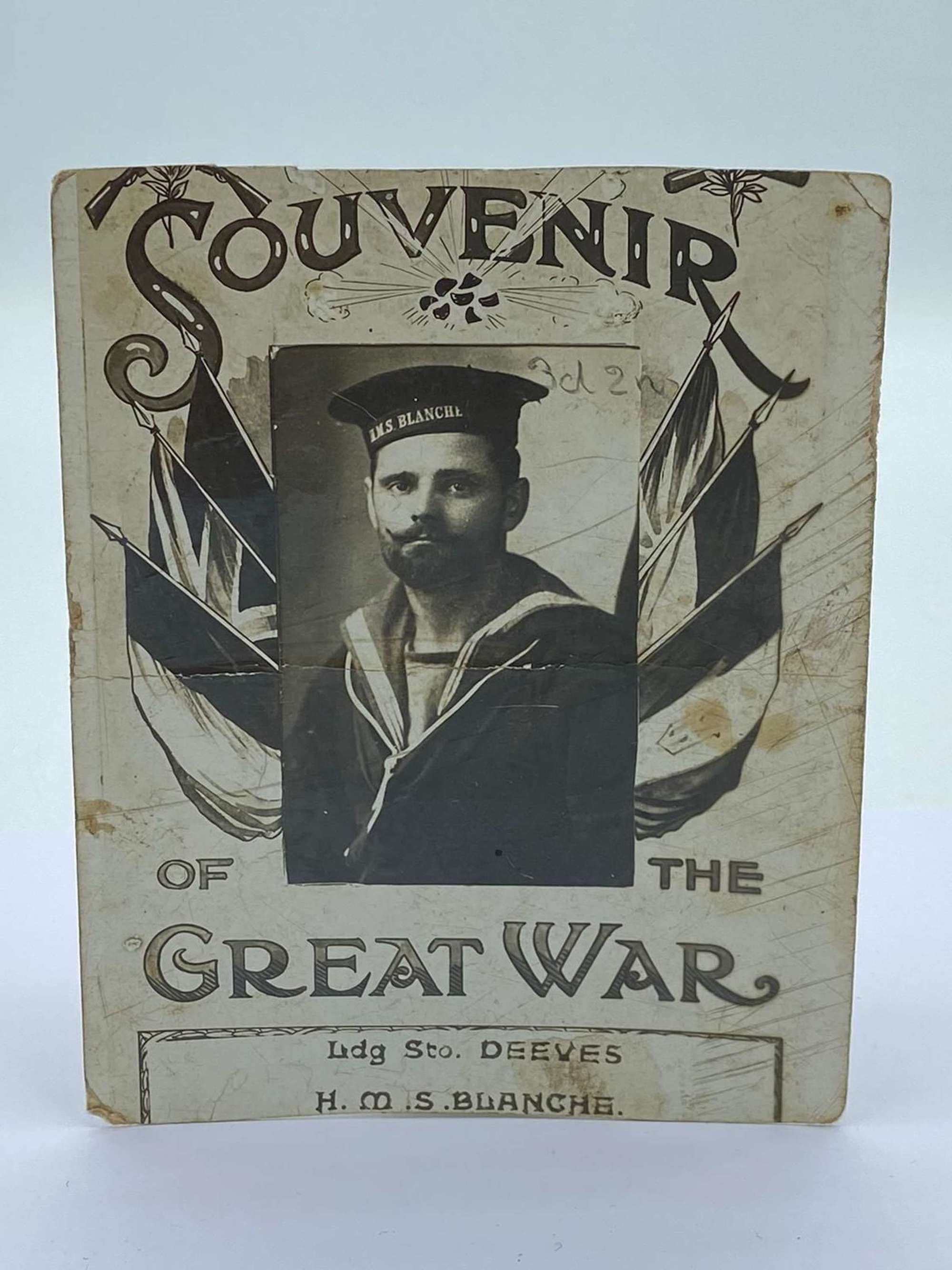 WW1 Souvenir Of The Great War Postcard Ldg Sto Deeves, HMS Blanche