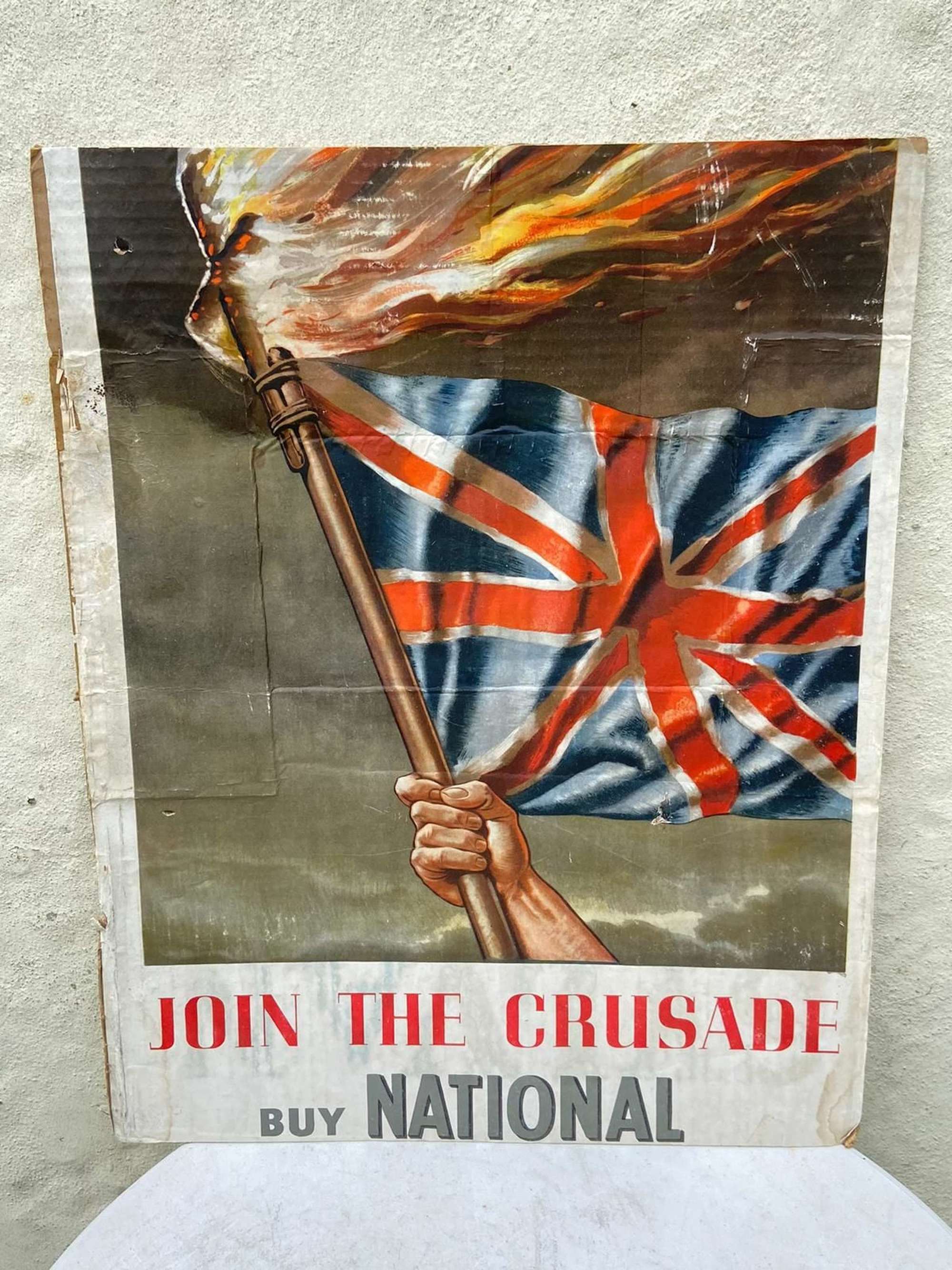 WW2 Join the Crusade Buy National Savings Certificates Poster