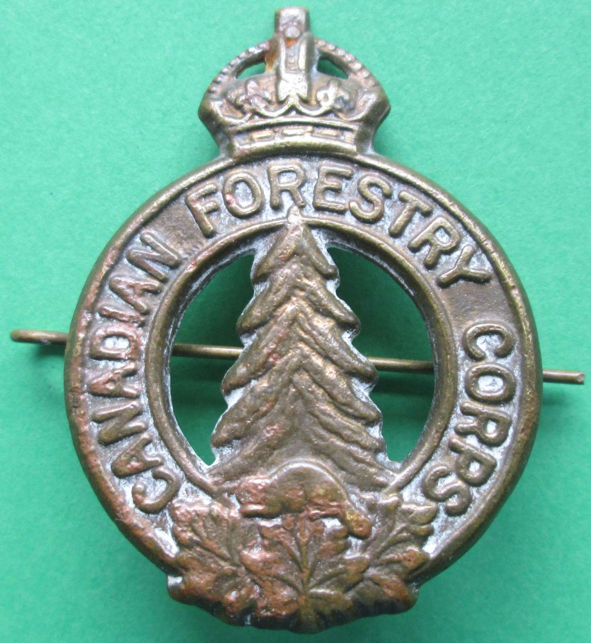 WWI CANADIAN FORESTRY CORPS CAP BADGE