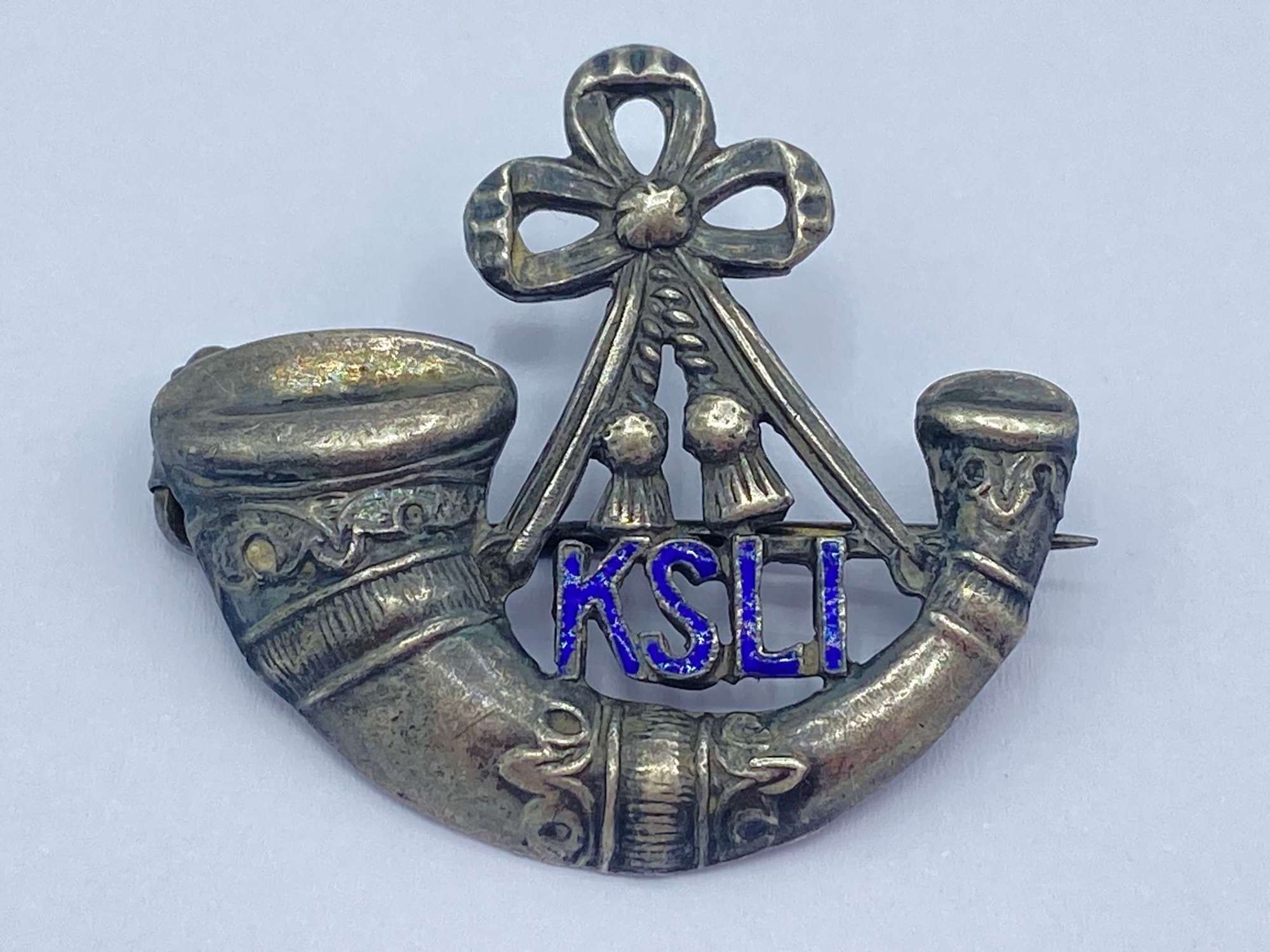 WW1 King's Shropshire Light Infantry (KSLI)  Silver Sweetheart Brooch