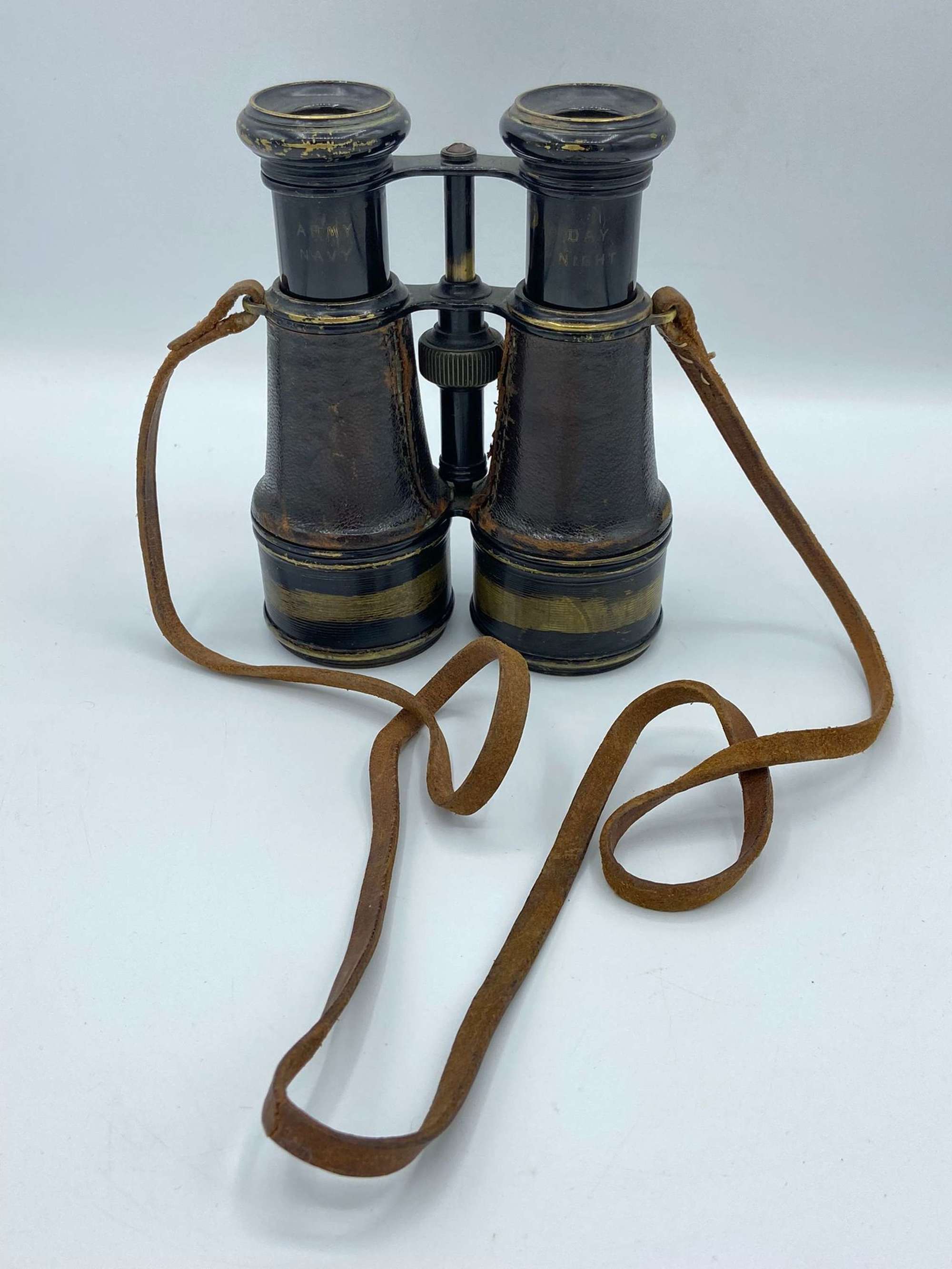 WW1 British Army & Navy Day & Night Broad Arrow Marked Binoculars