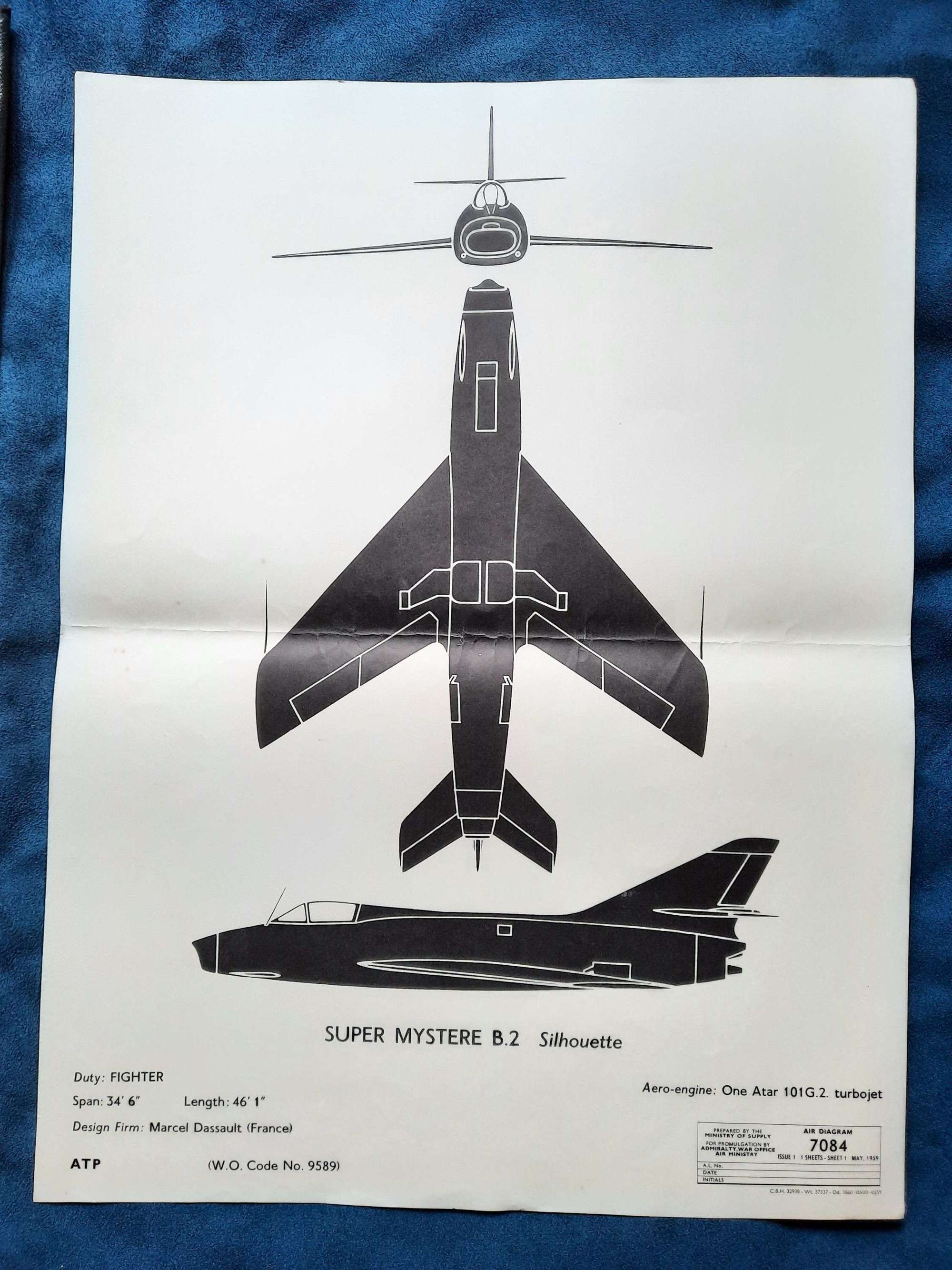 Dassault Super Mystere Recognition Poster