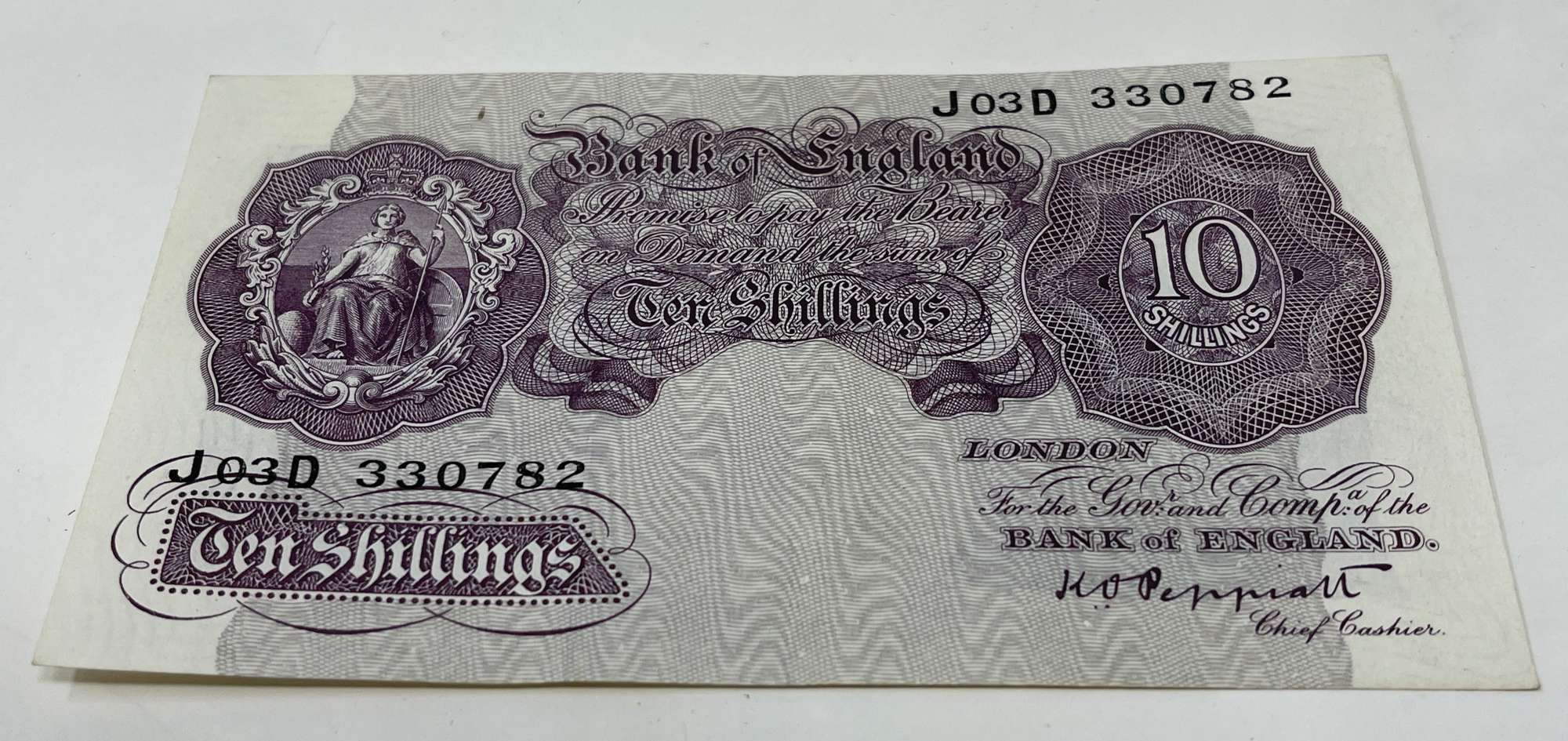 WW2 Purple One Pound Note Peppiatt