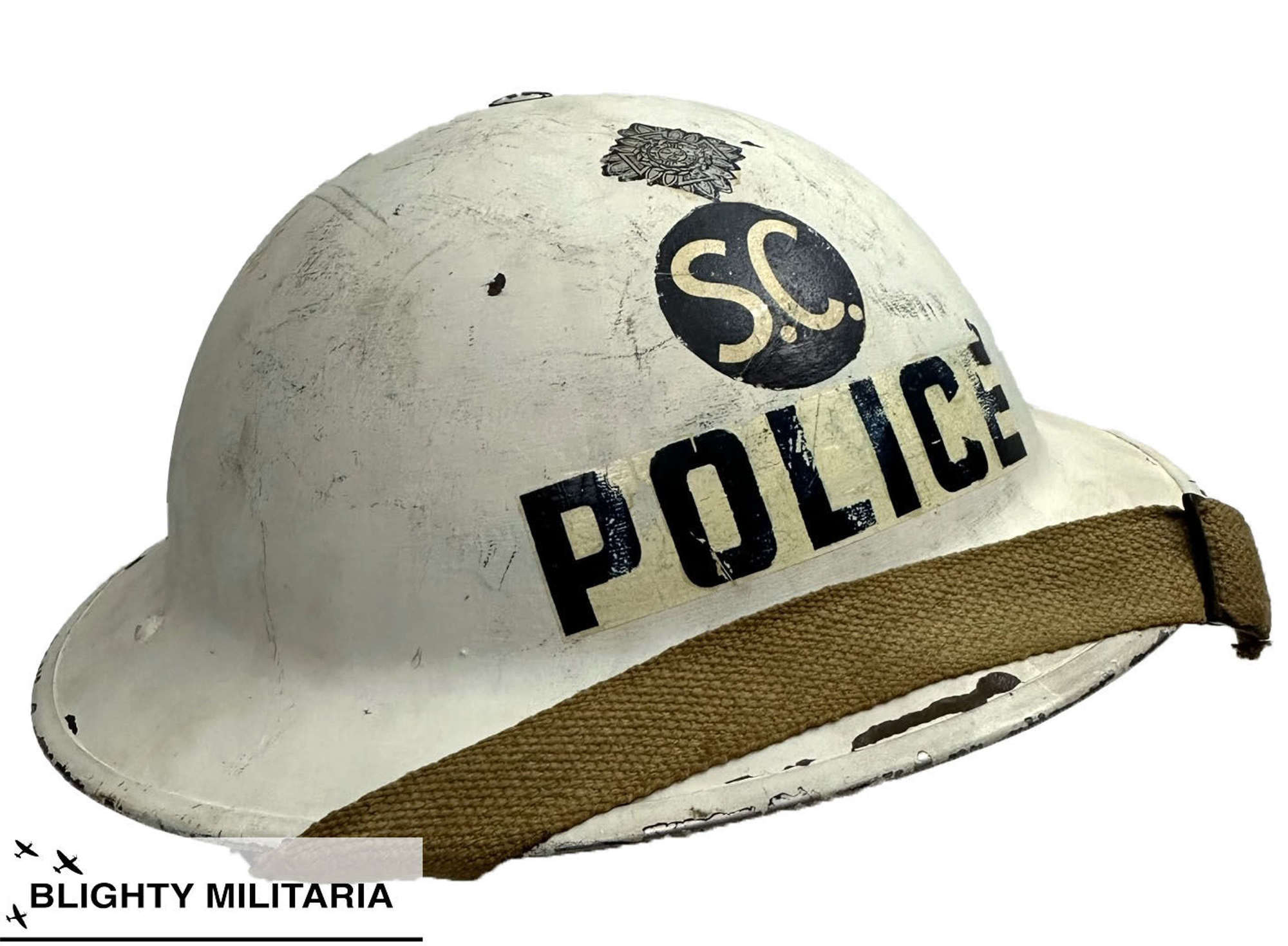 Stunning Original 1939 Dated Special Constabulary Inspectors Helmet