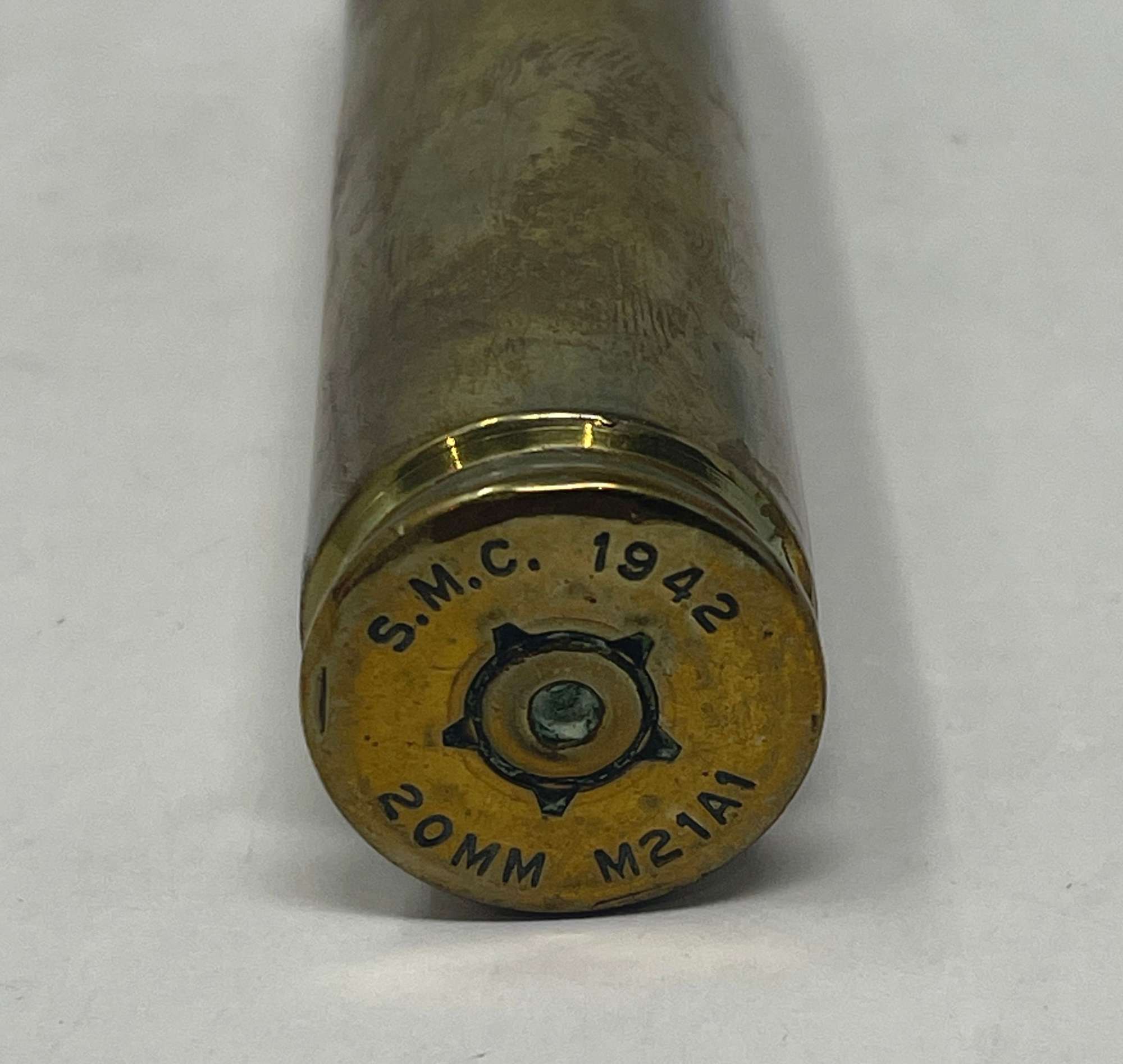 WW2 1942  US Dated 20mm Ammunition Shell Casing