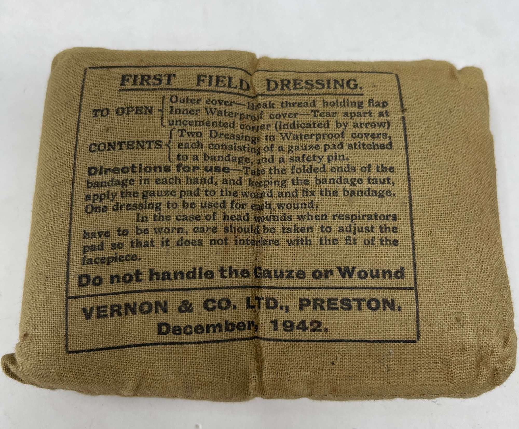 Original 1943 British First Field Dressing