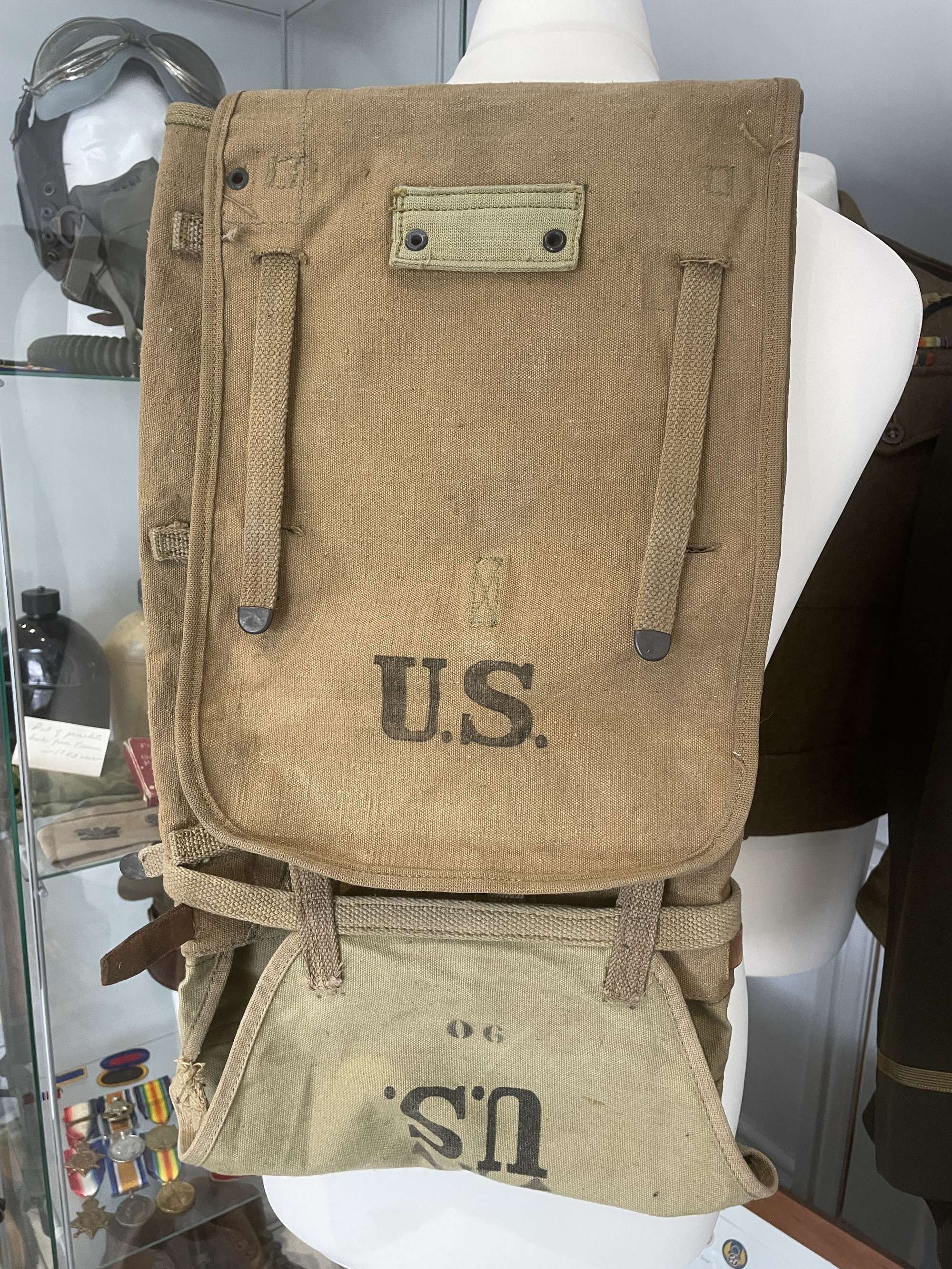 Original World War One Era American Doughboy Pack, with Pack Tail