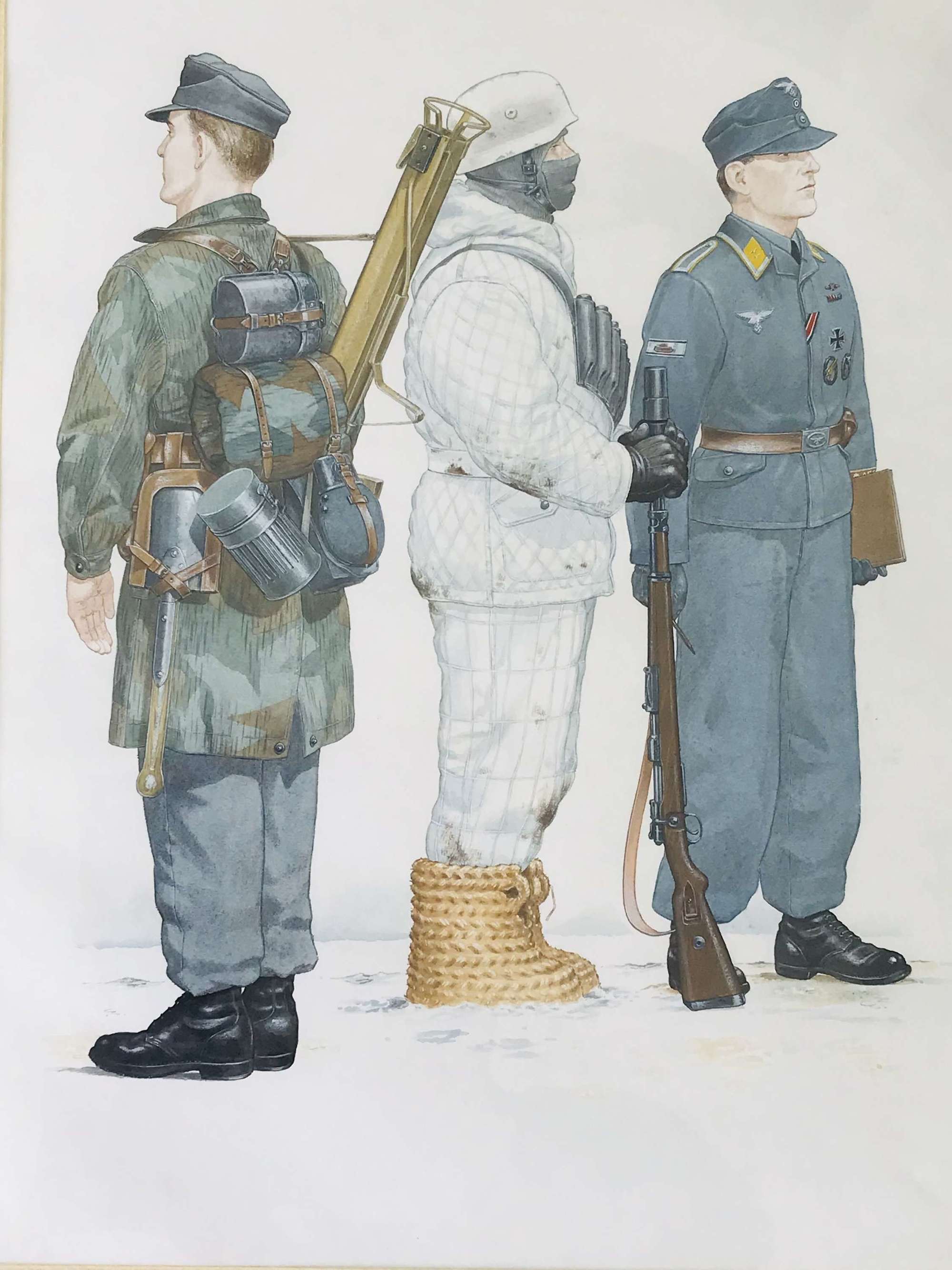 Original artwork by Mike Chappell German, airborne troops