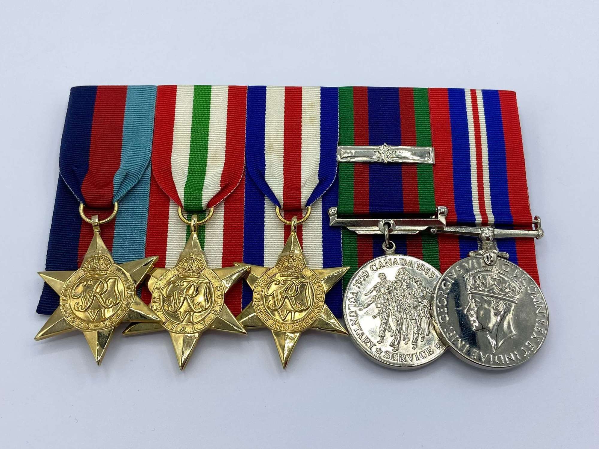 WW2 Canadian Army Court Mounted Medal Group,  Volunteer Service Medal