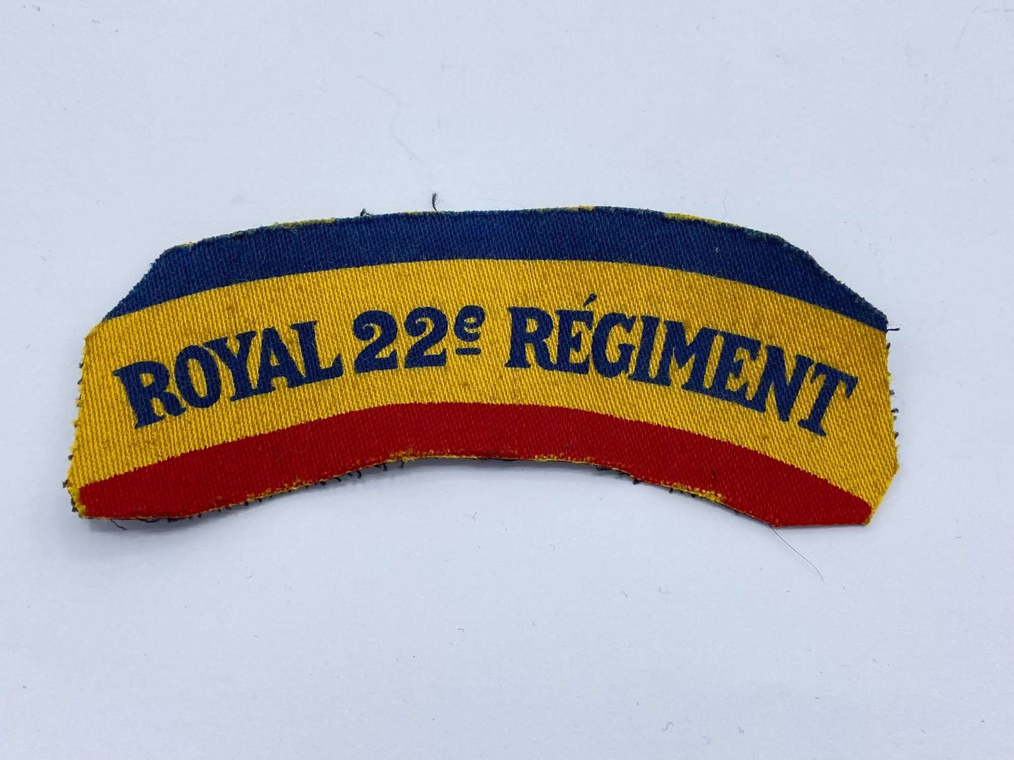 WW2 Canadian Army Royal 22nd Regiment Printed Shoulder Title