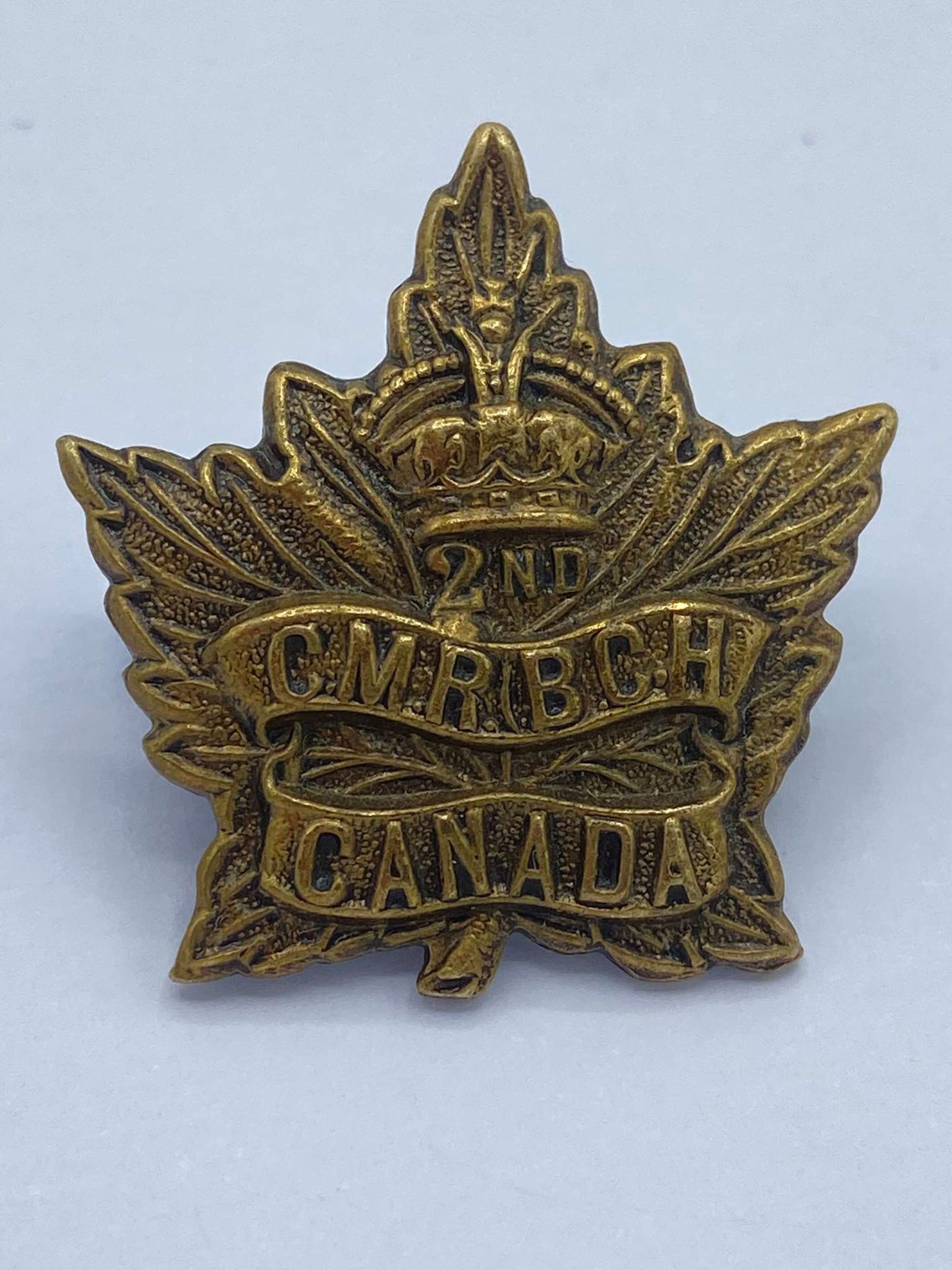 WW1 2nd Canadian Mounted Rifles (2nd CMR) Battalion Collar Badge