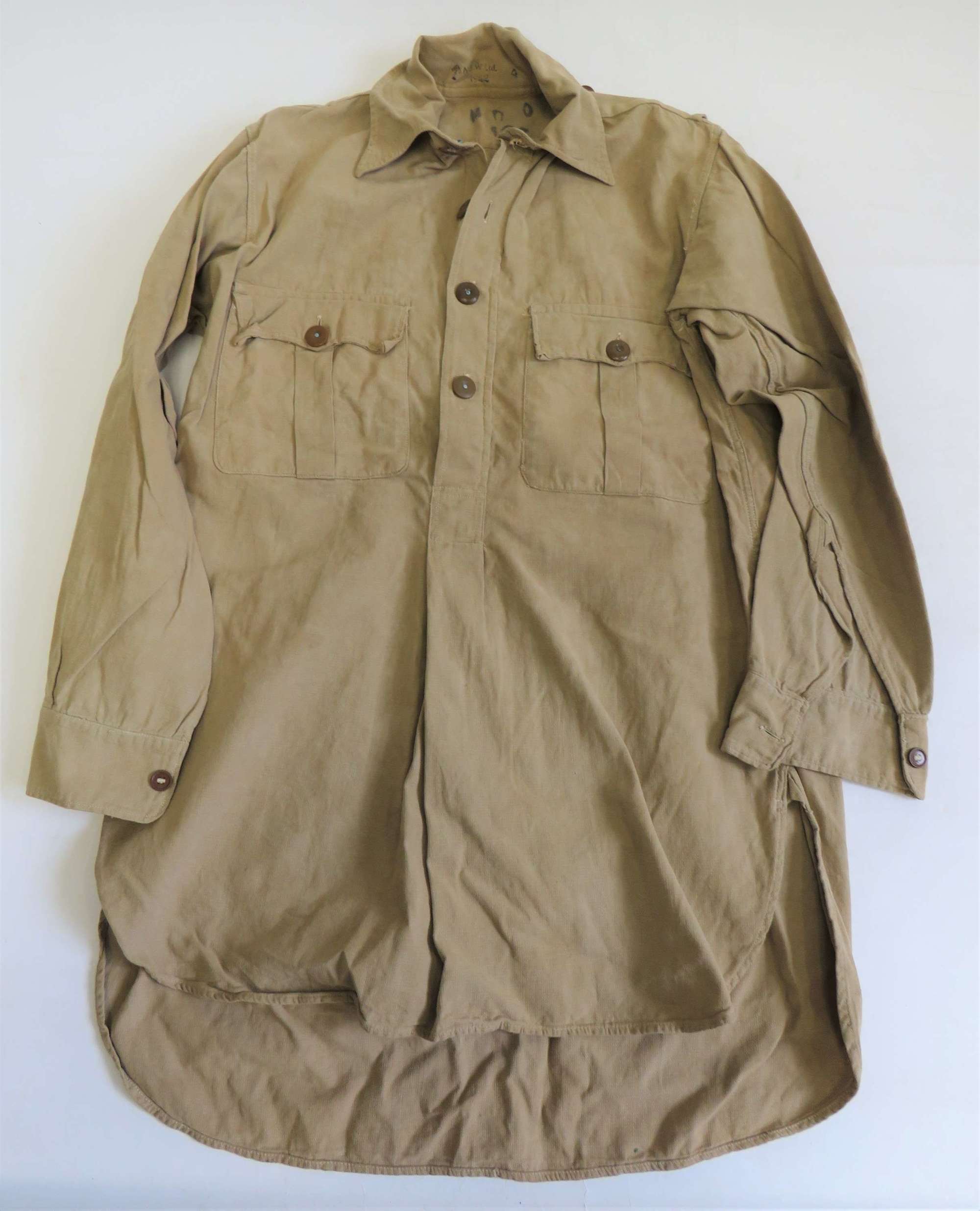 WW 2 Army Overseas Half Fastened Front Shirt Dated 1942