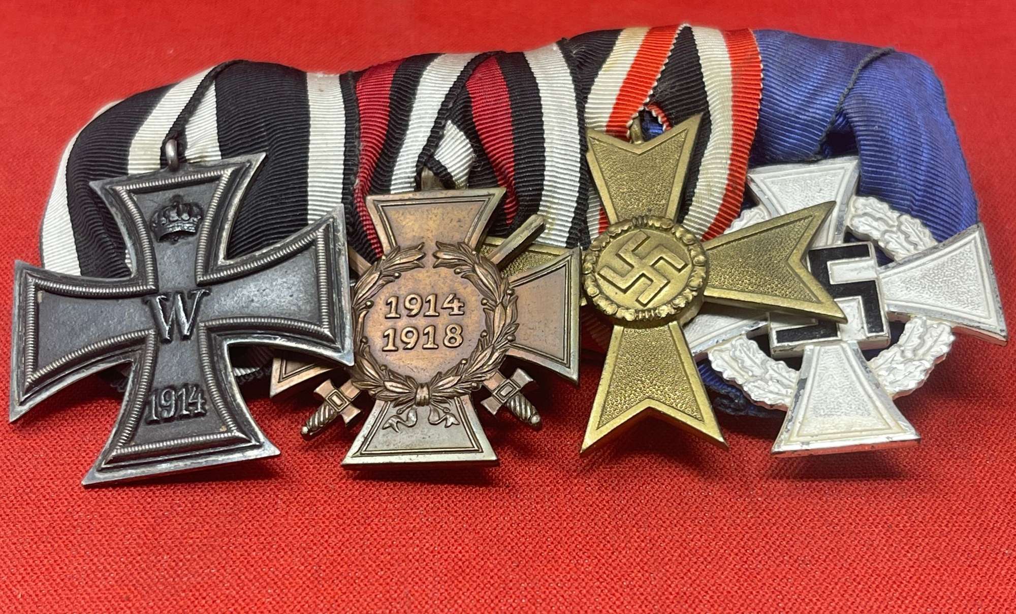 Prussian 1914 Iron Cross 2nd class,  Third Reich awarded 1914-18 War Honour Cross
