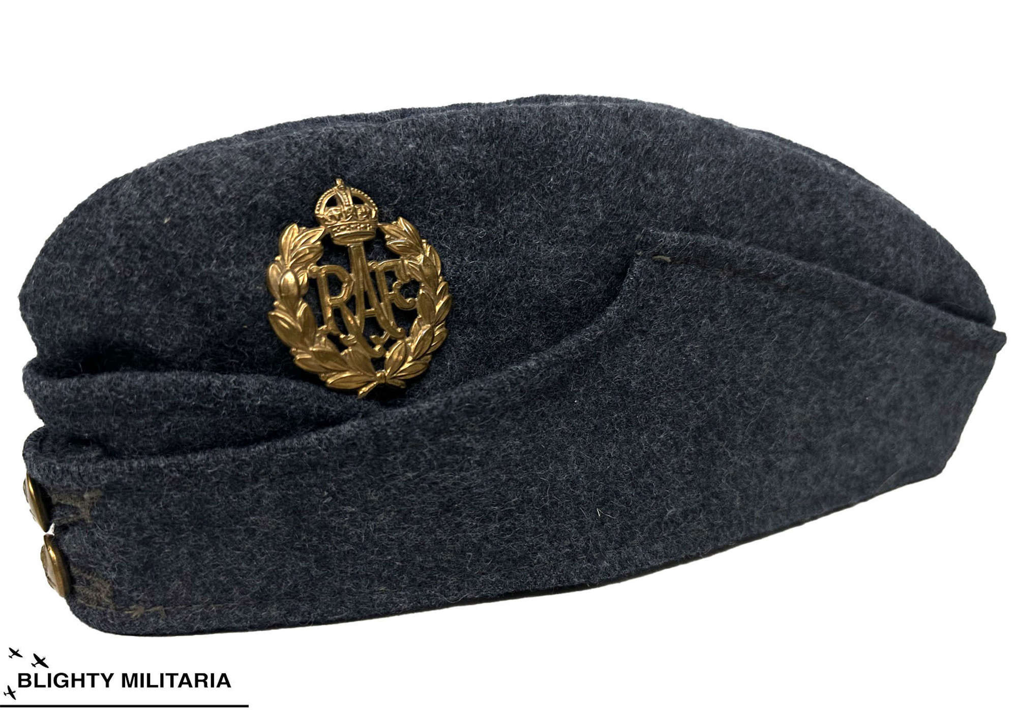 Rare Original 1944 Dated Indian Made RAF Side Cap