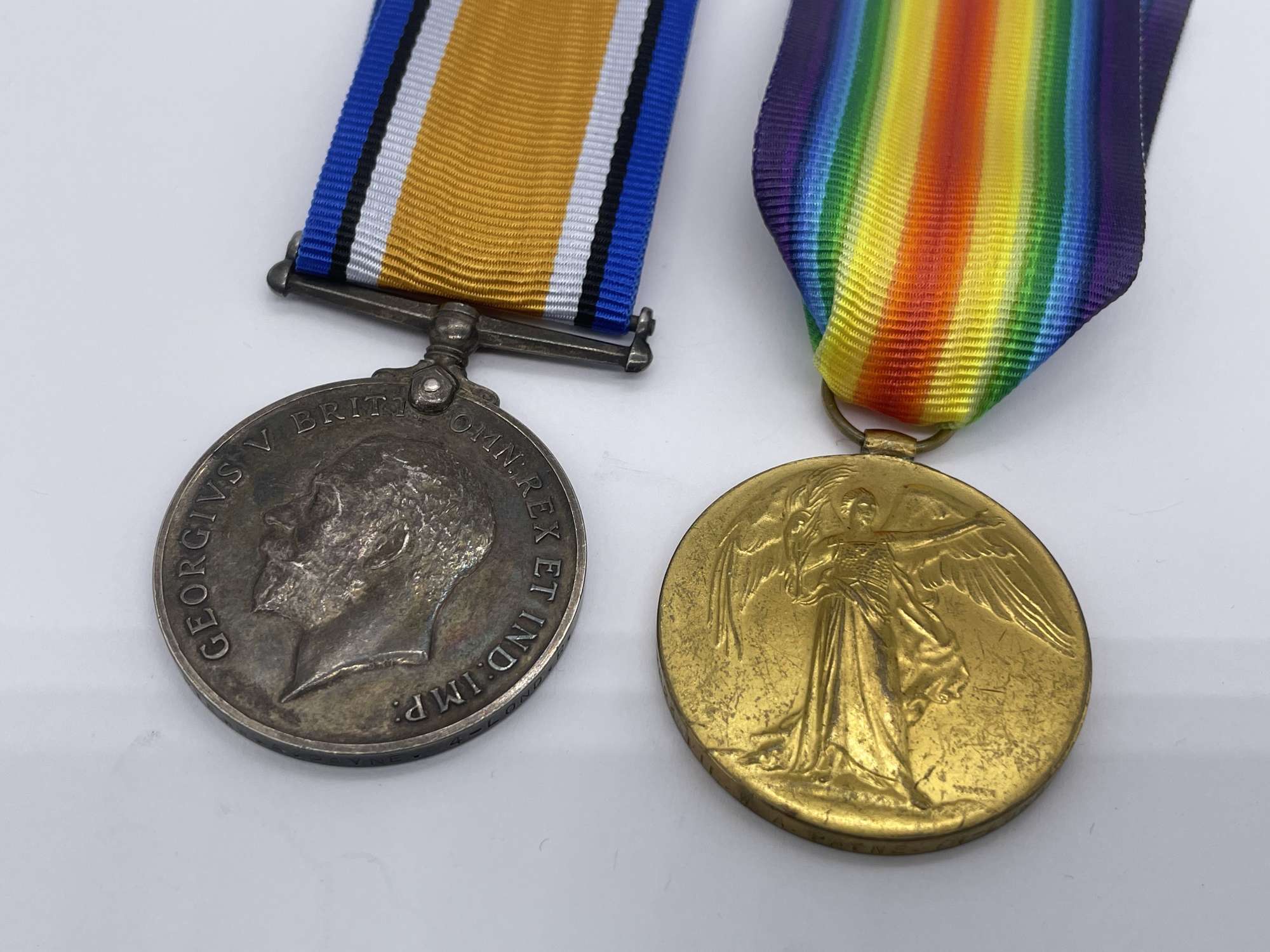 Original World War One Medal Pair, Pte. Payne, 4/London Regiment, Killed in Action